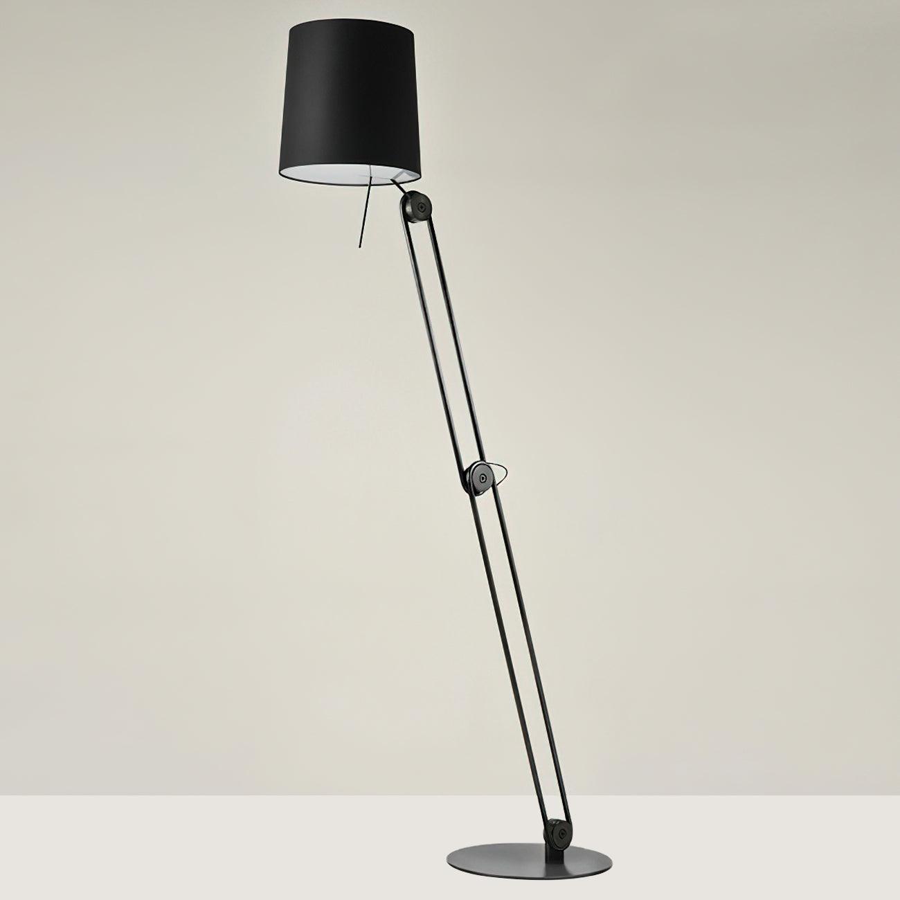 Sibaca Floor Lamp with Adjustable Two-Tone Fabric Shade
