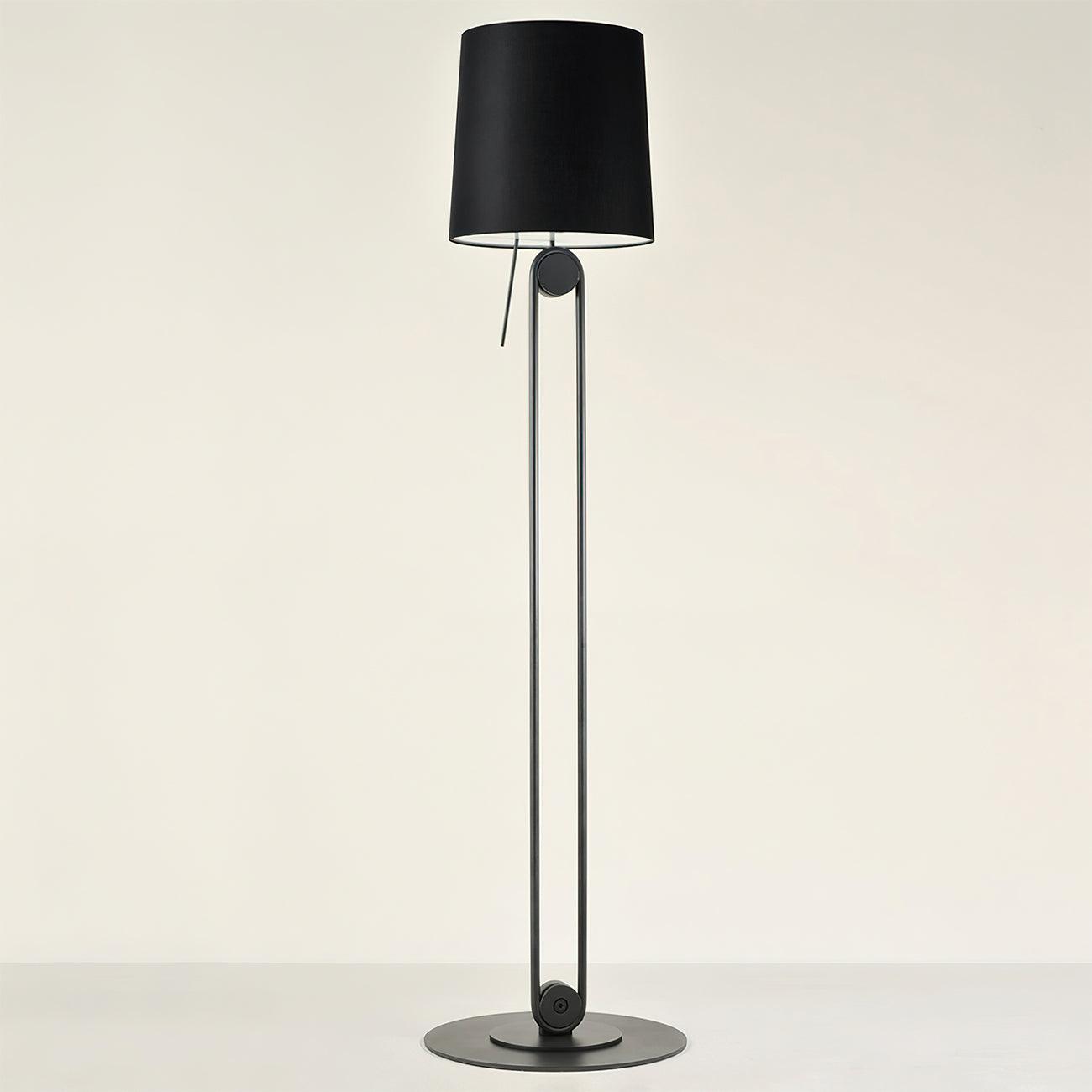 Sibaca Floor Lamp with Adjustable Two-Tone Fabric Shade