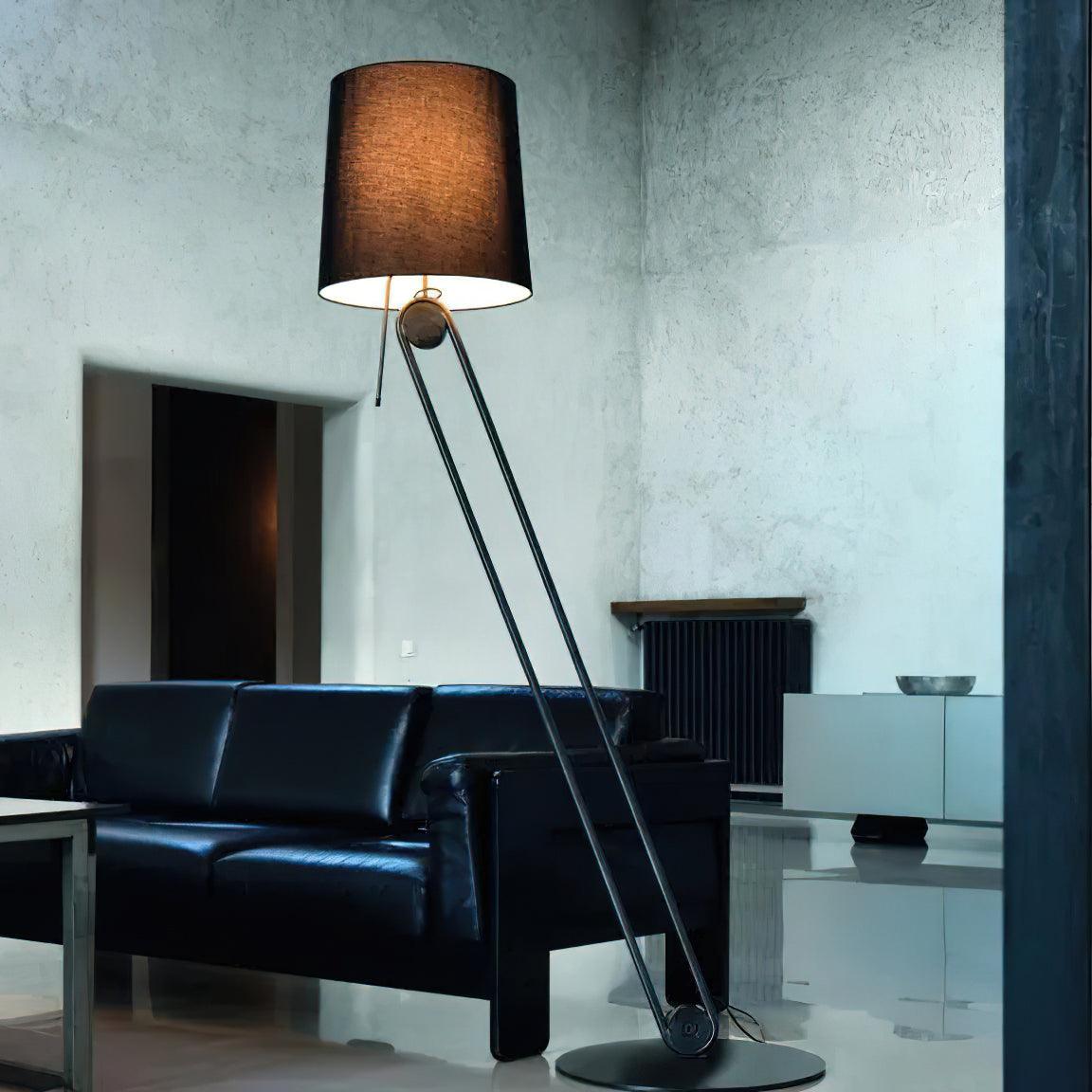 Sibaca Floor Lamp with Adjustable Two-Tone Fabric Shade