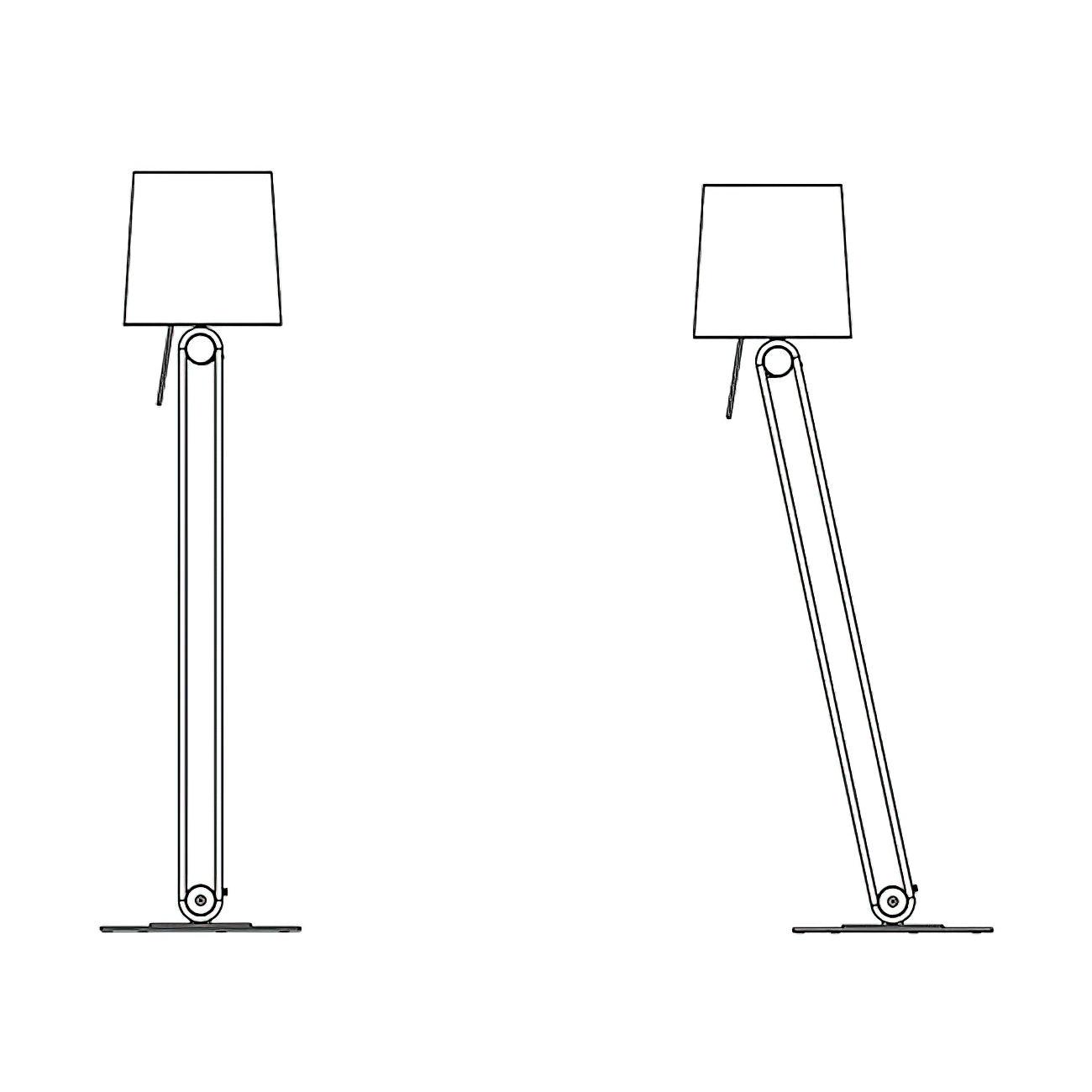 Sibaca Floor Lamp with Adjustable Two-Tone Fabric Shade