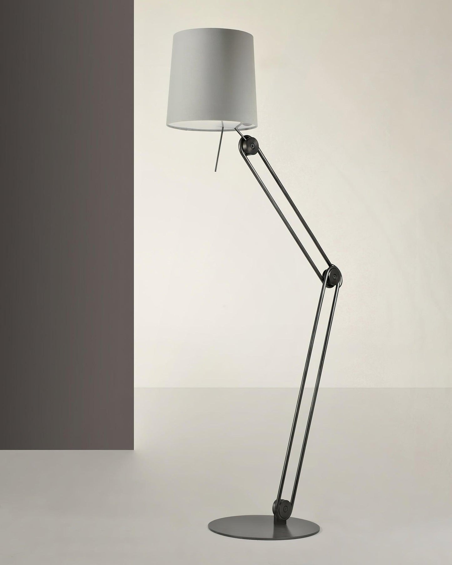 Sibaca Floor Lamp with Adjustable Two-Tone Fabric Shade