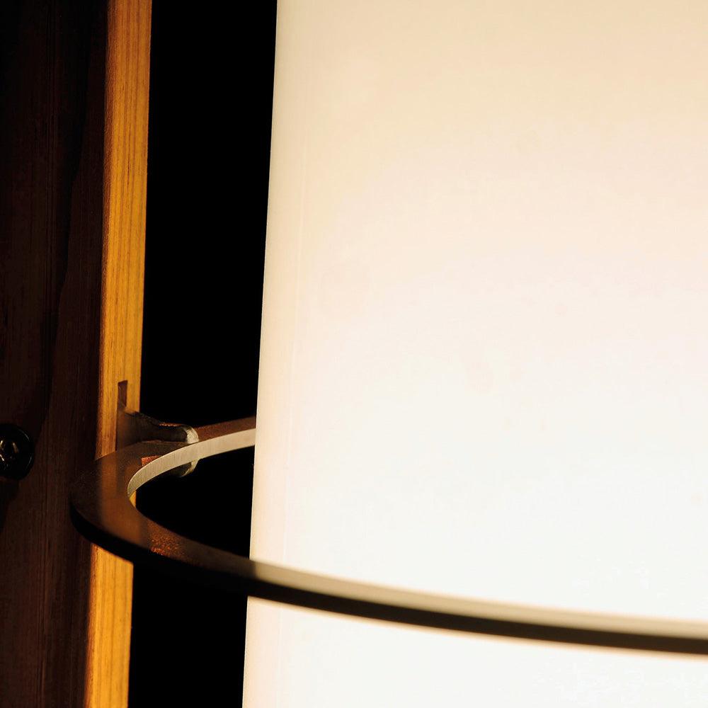 Side LED Floor Lamp with Walnut Finish and Warm Light