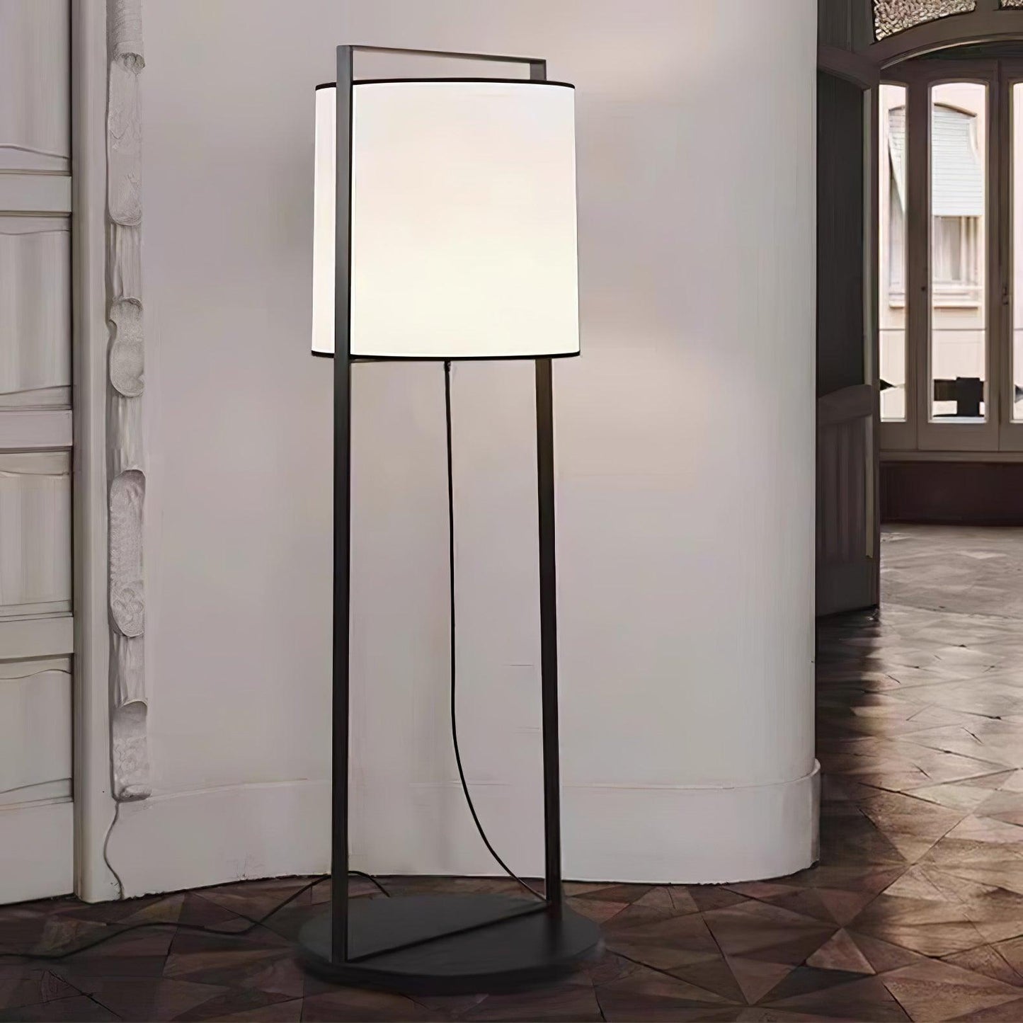 Silhouette Textile Floor Lamp - LED - Modern Metal Design