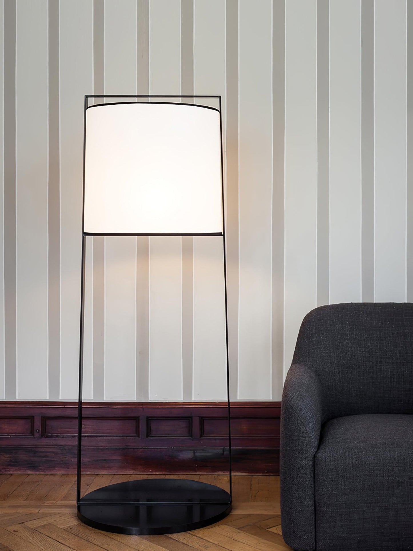 Silhouette Textile Floor Lamp - LED - Modern Metal Design