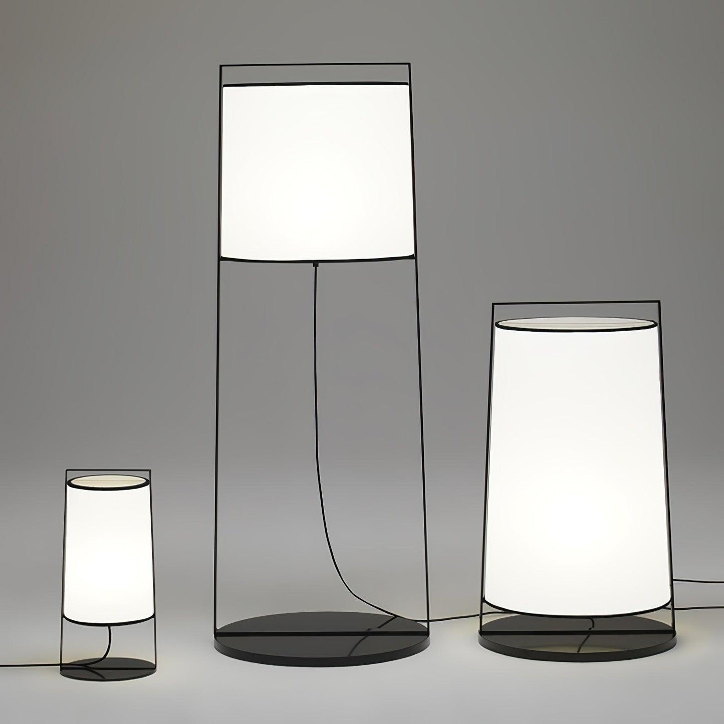 Silhouette Textile Floor Lamp - LED - Modern Metal Design