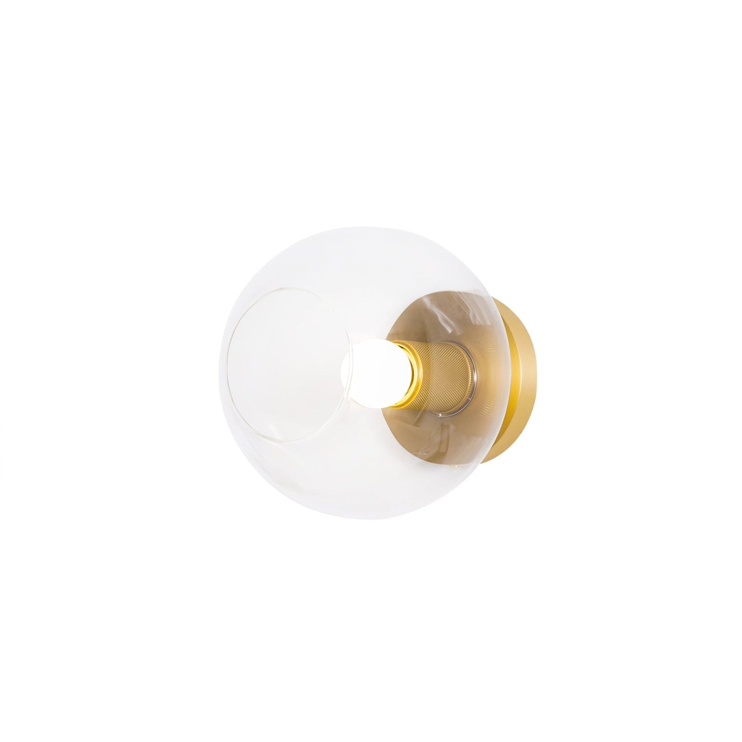 Simple Style Flush Mount Light - LED Brass Clear Glass