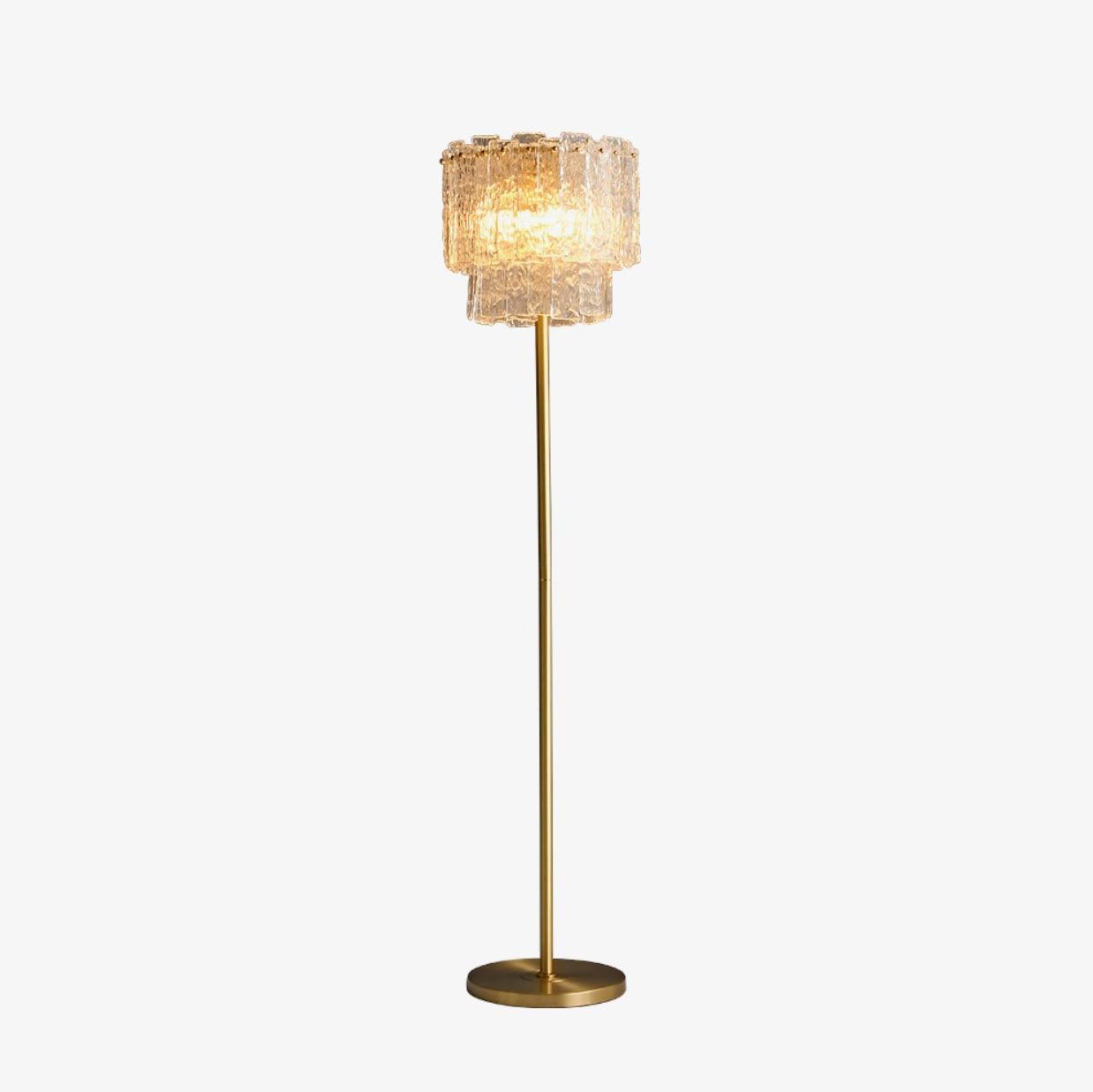 Skylar Floor Lamp LED Brass and Glass Indoor Lighting
