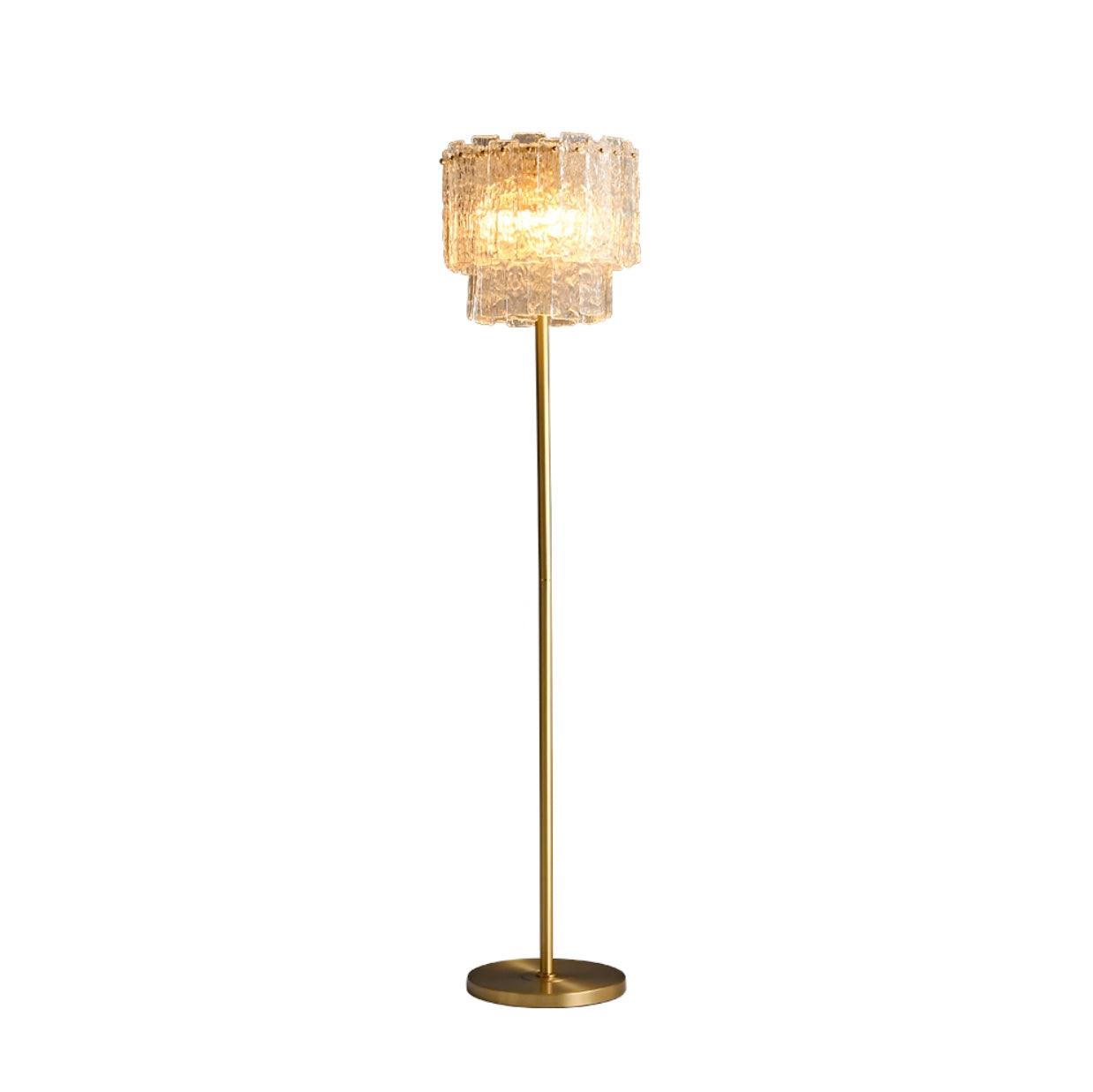 Skylar Floor Lamp LED Brass and Glass Indoor Lighting