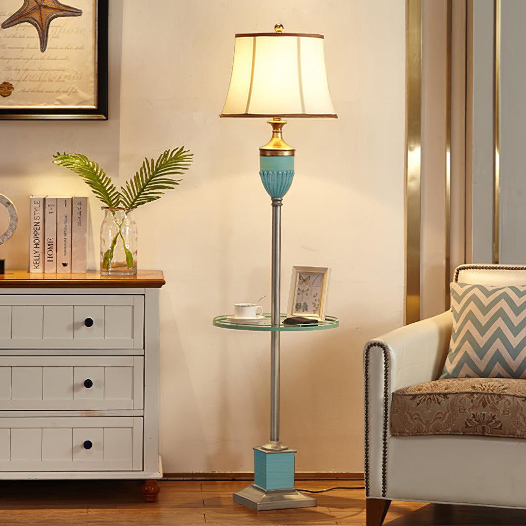 Smafan Floor Lamp – Art Deco LED Indoor Lighting, Resin Base