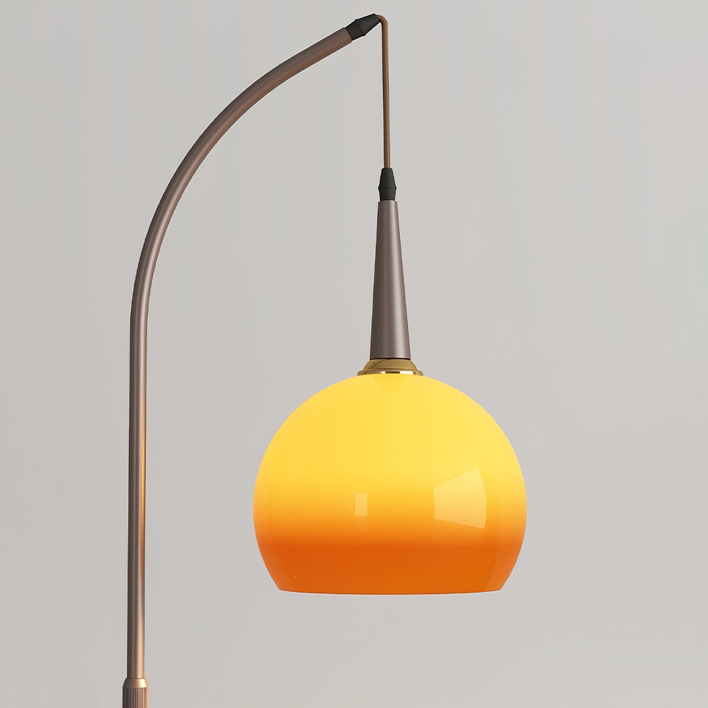Solstice Arc Floor Lamp with Shelves and LED Light