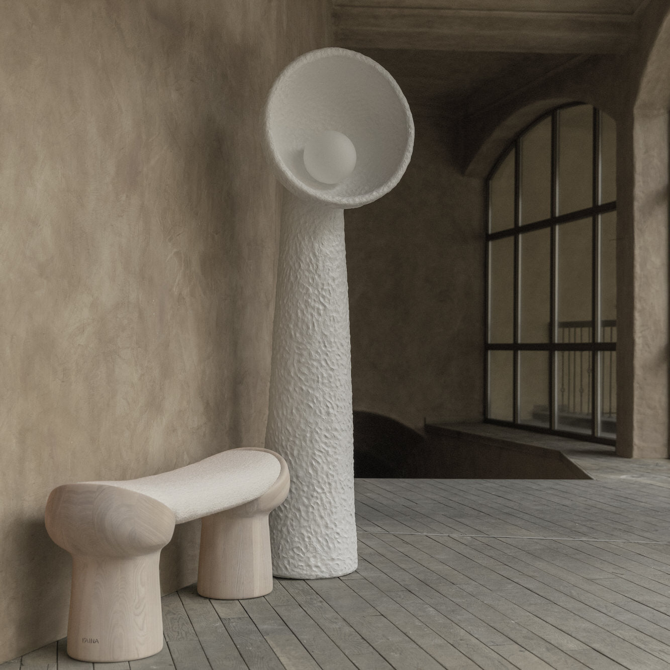 Soniah Floor Lamp LED White Indoor Lighting 60cm