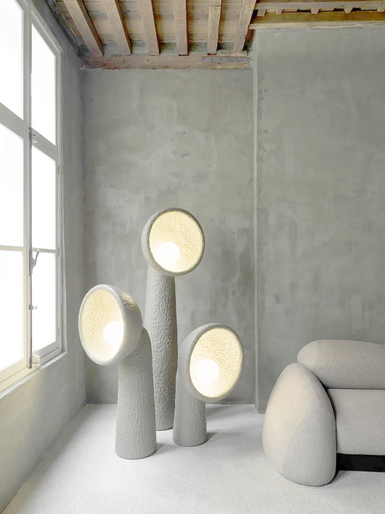 Soniah Floor Lamp LED White Indoor Lighting 60cm