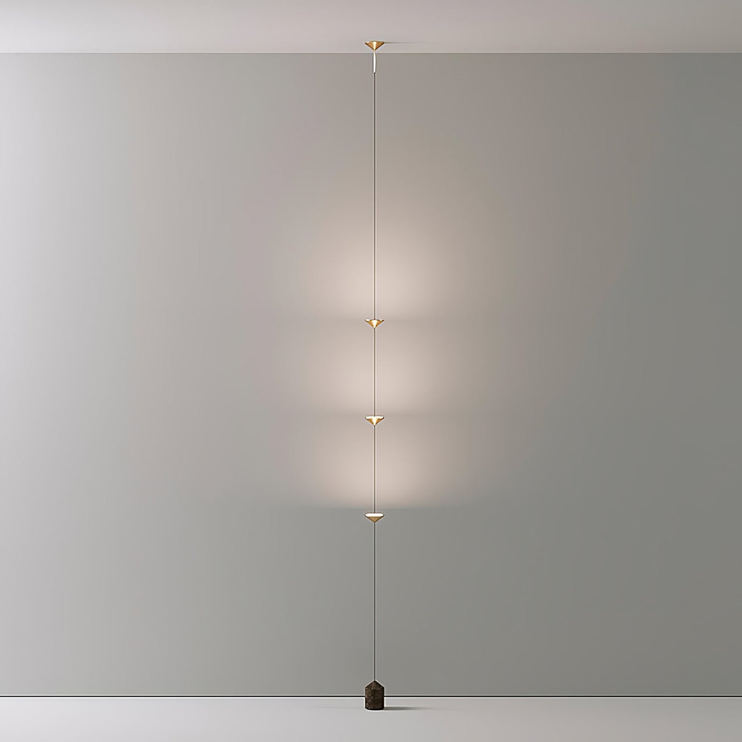 Soreluna Floor Lamp with Adjustable LED Shades Black Gold