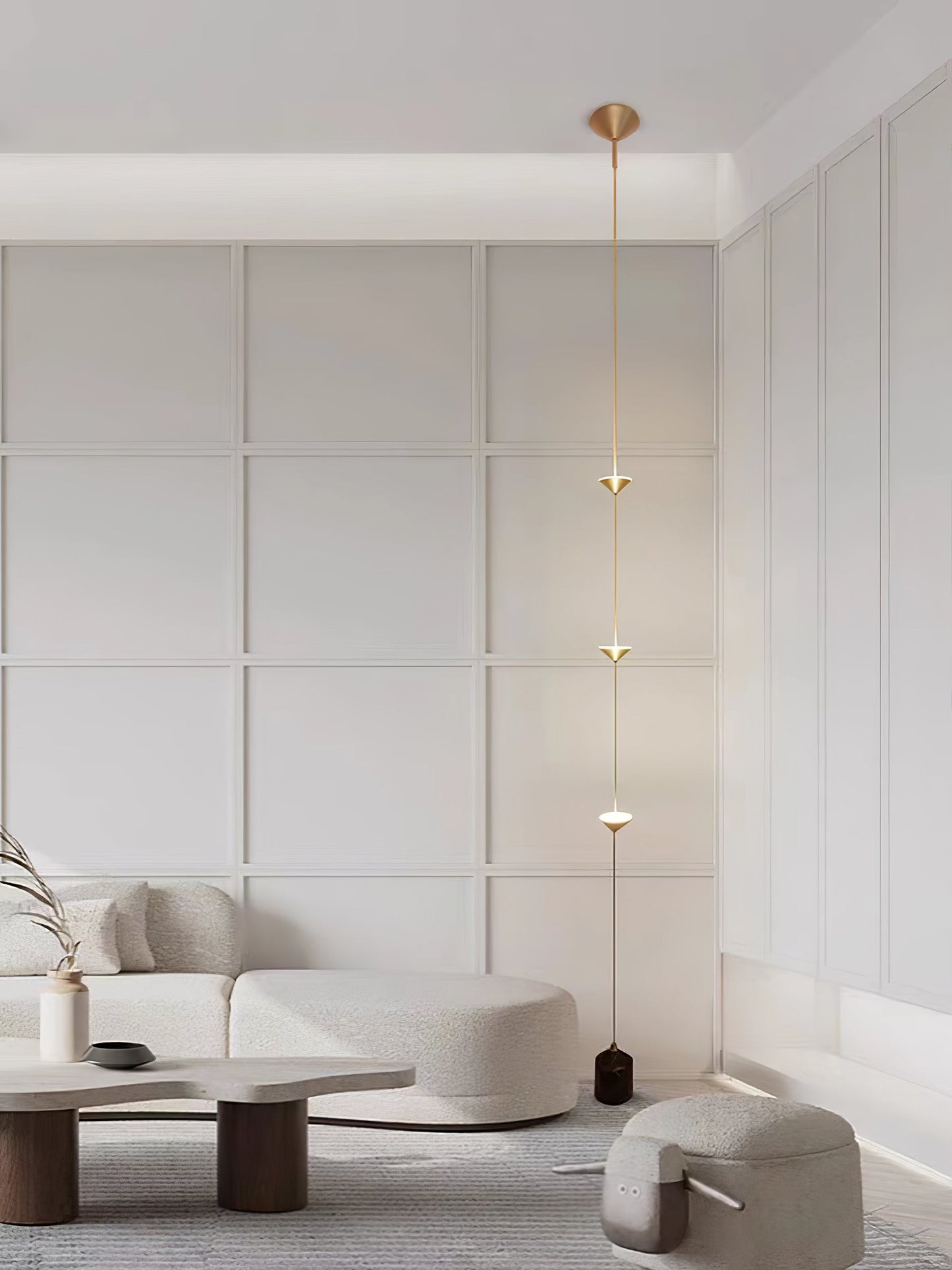 Soreluna Floor Lamp with Adjustable LED Shades Black Gold