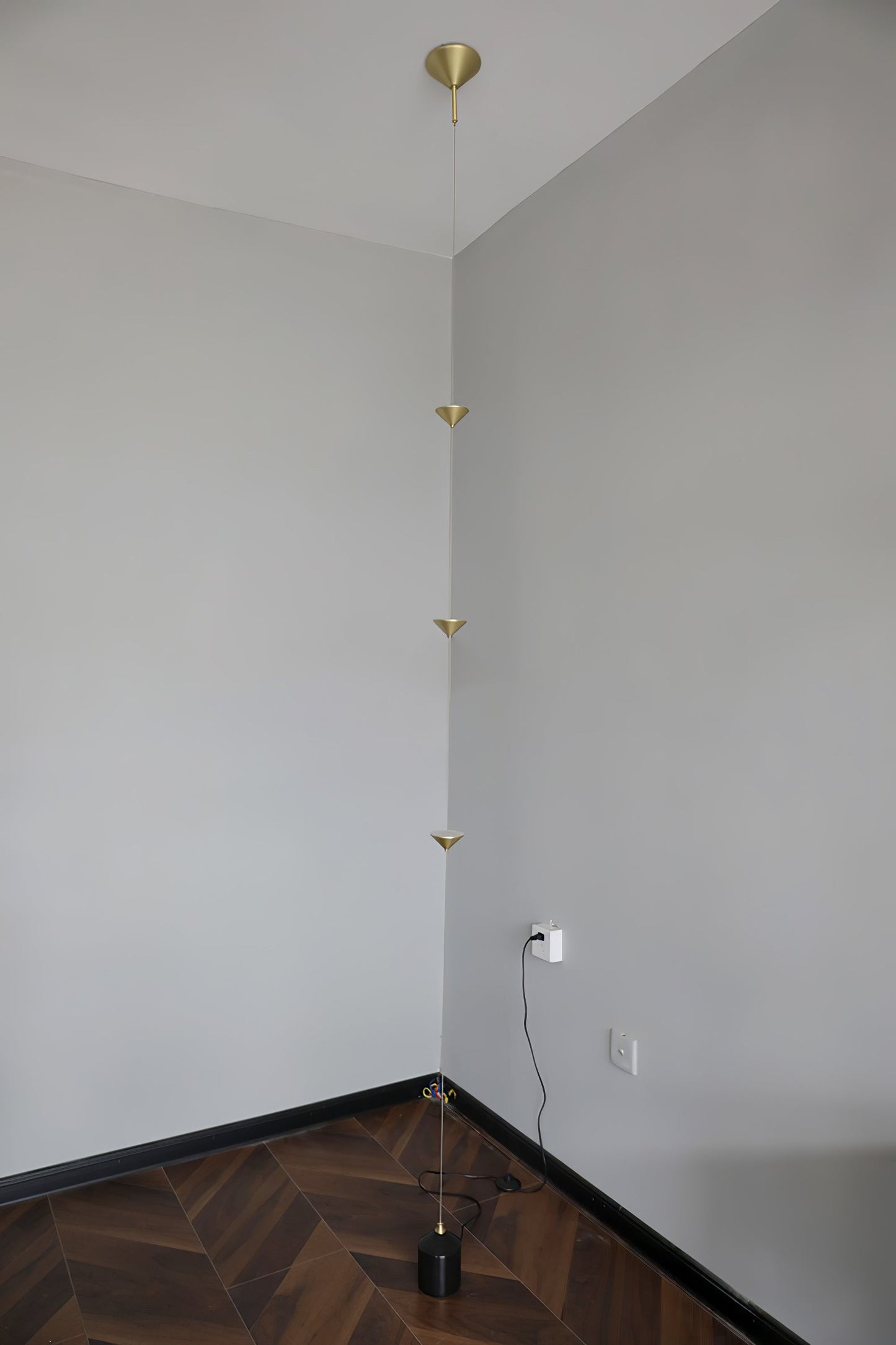 Soreluna Floor Lamp with Adjustable LED Shades Black Gold