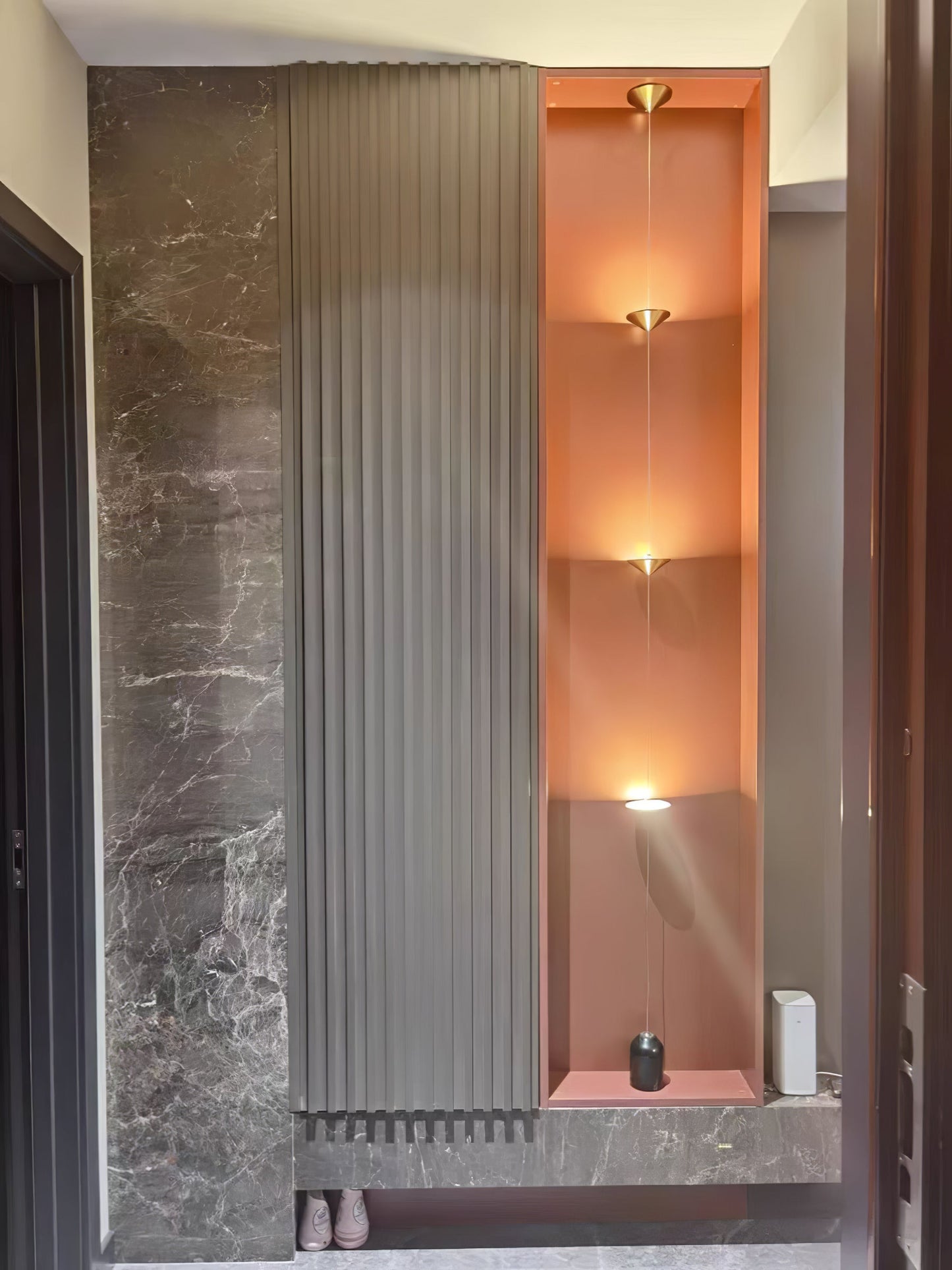 Soreluna Floor Lamp with Adjustable LED Shades Black Gold
