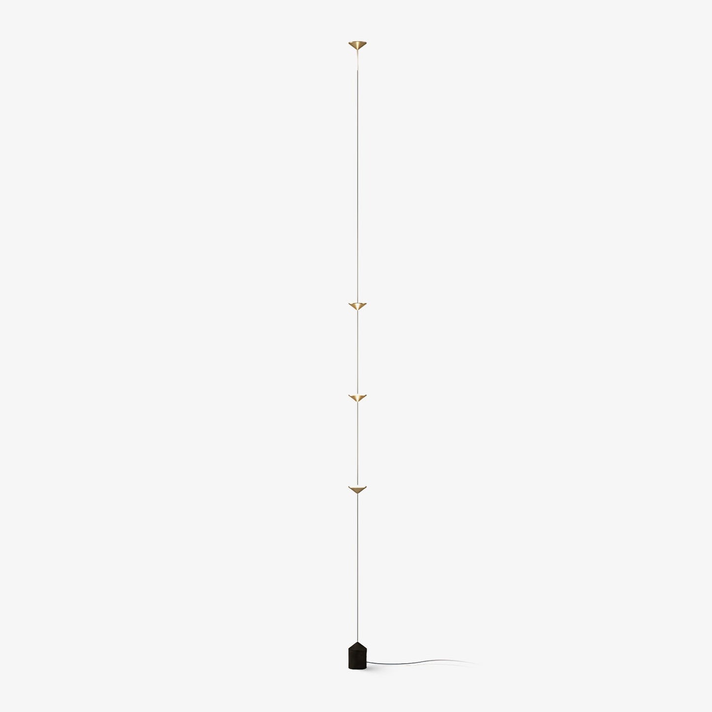 Soreluna Floor Lamp with Adjustable LED Shades Black Gold