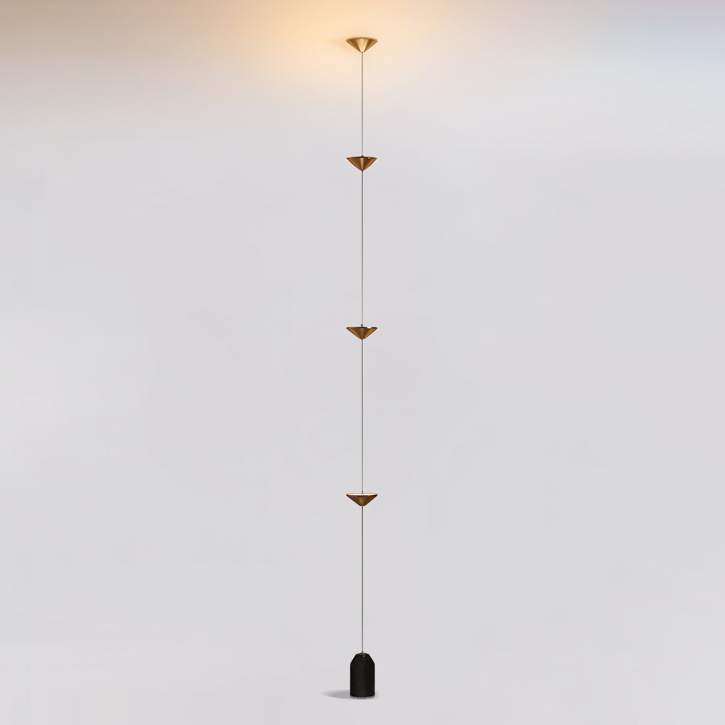 Soreluna Floor Lamp with Adjustable LED Shades Black Gold