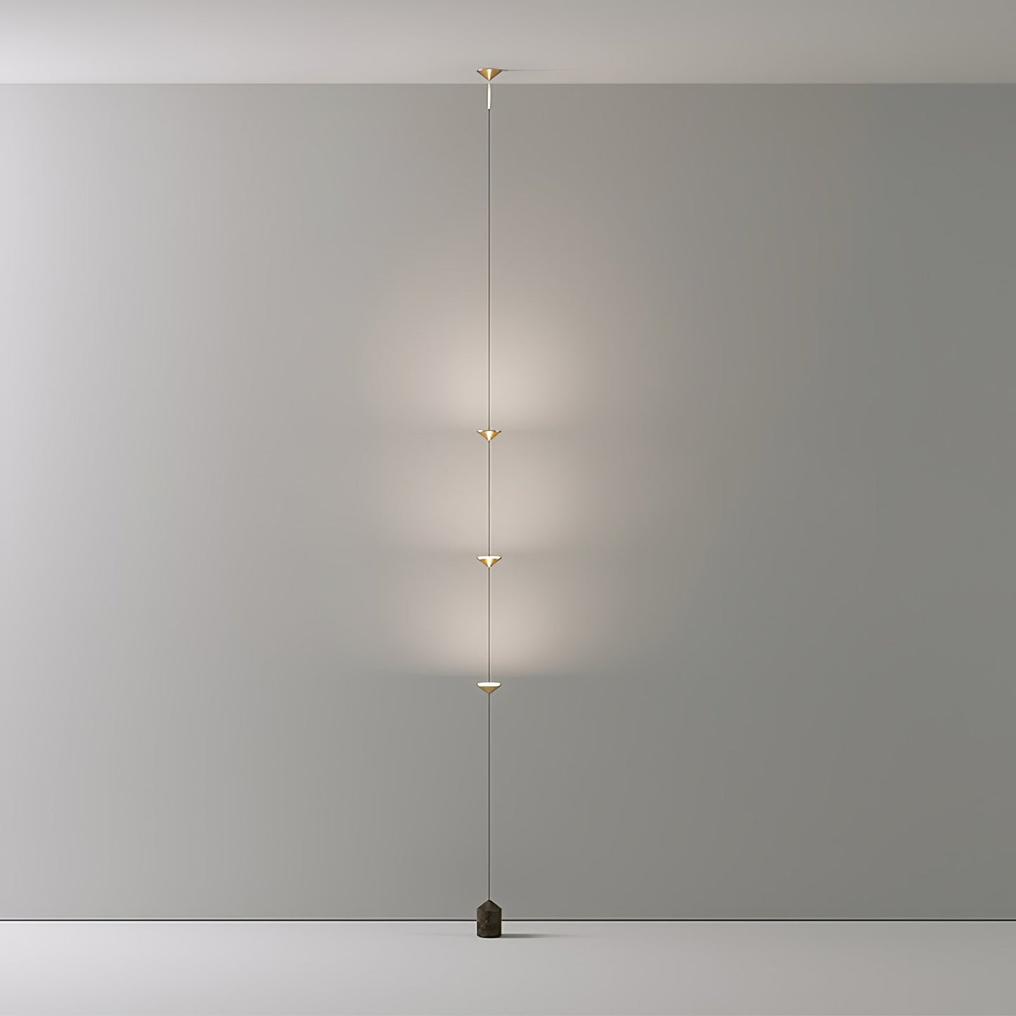 Soreluna Floor Lamp with Adjustable LED Shades Black Gold