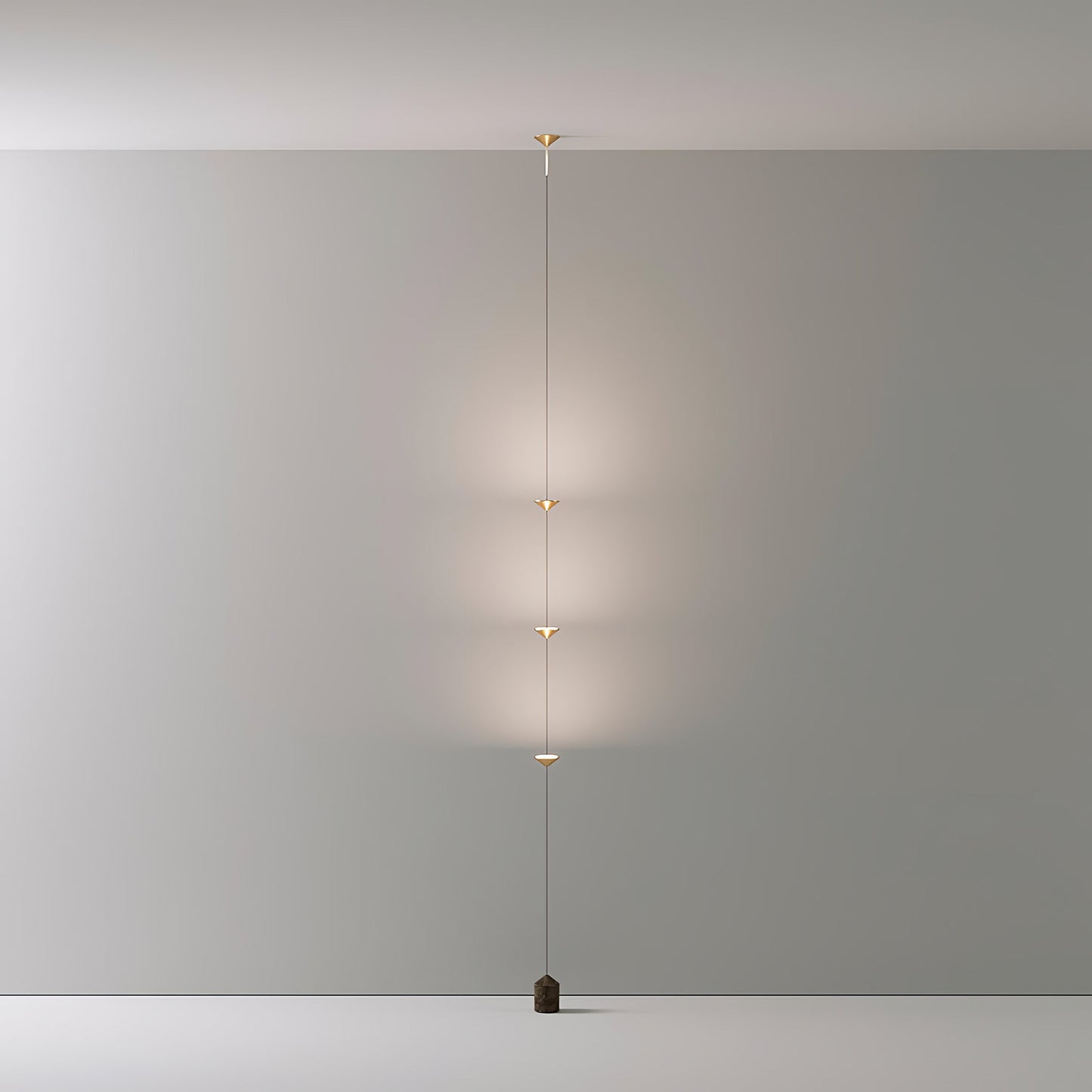 Soreluna Floor Lamp with Adjustable LED Shades Black Gold