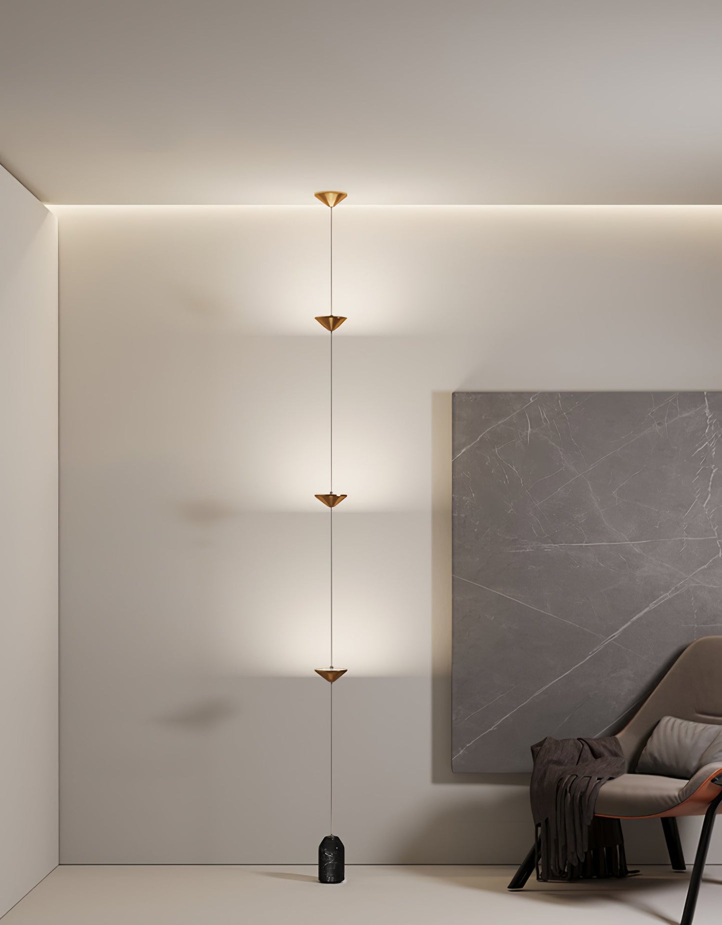 Soreluna Floor Lamp with Adjustable LED Shades Black Gold