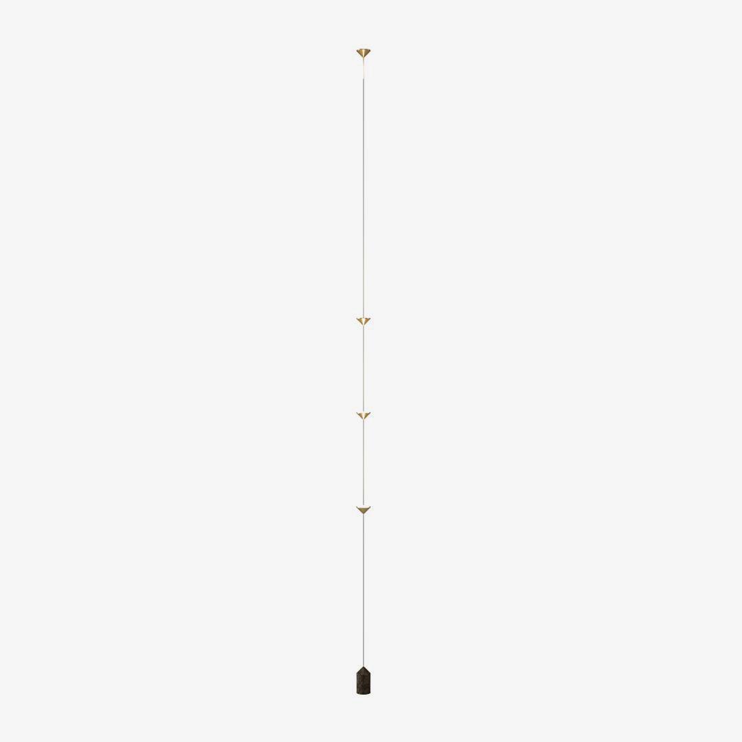 Soreluna Floor Lamp with Adjustable LED Shades Black Gold