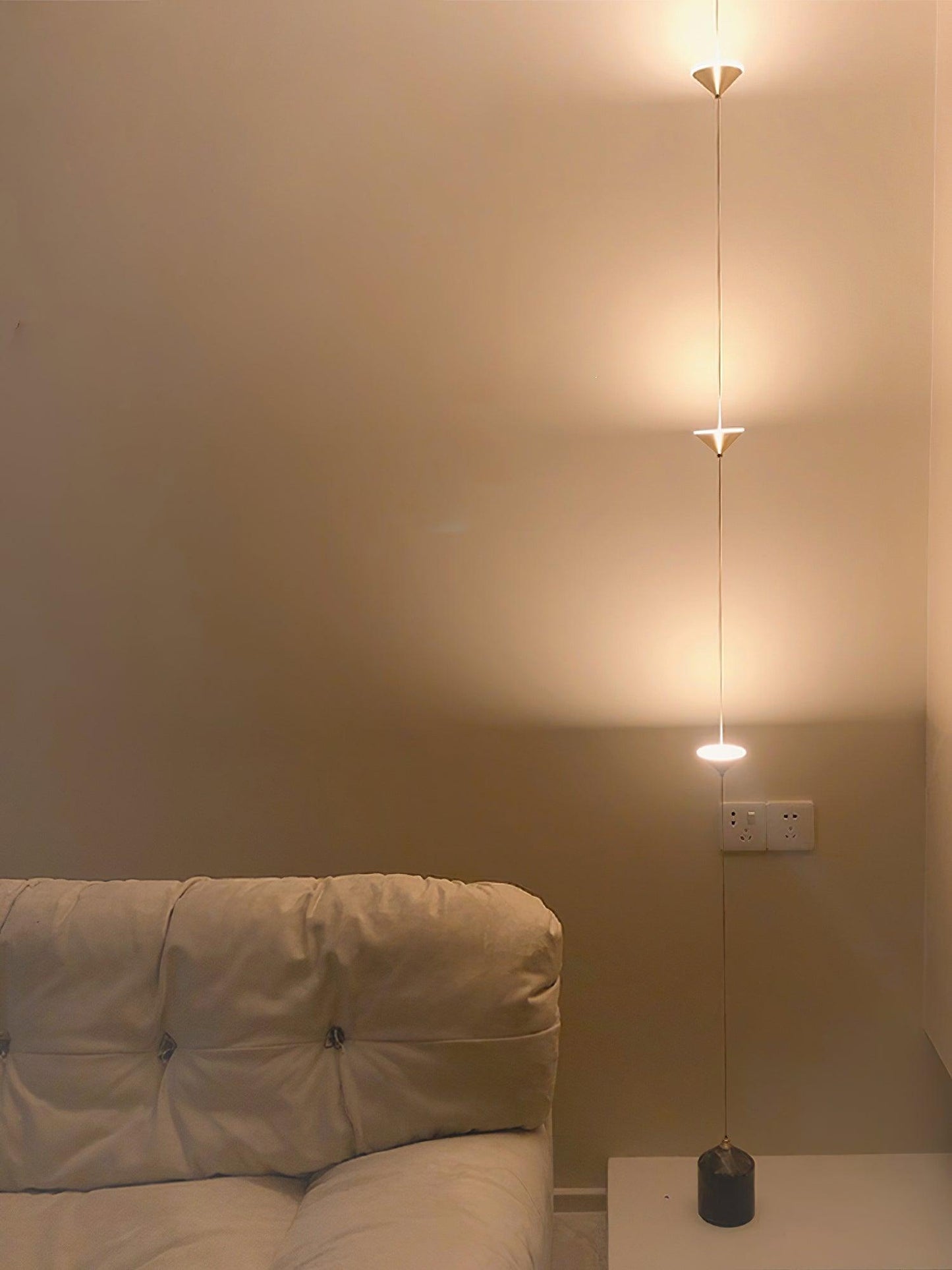 Soreluna Floor Lamp with Adjustable LED Shades Black Gold