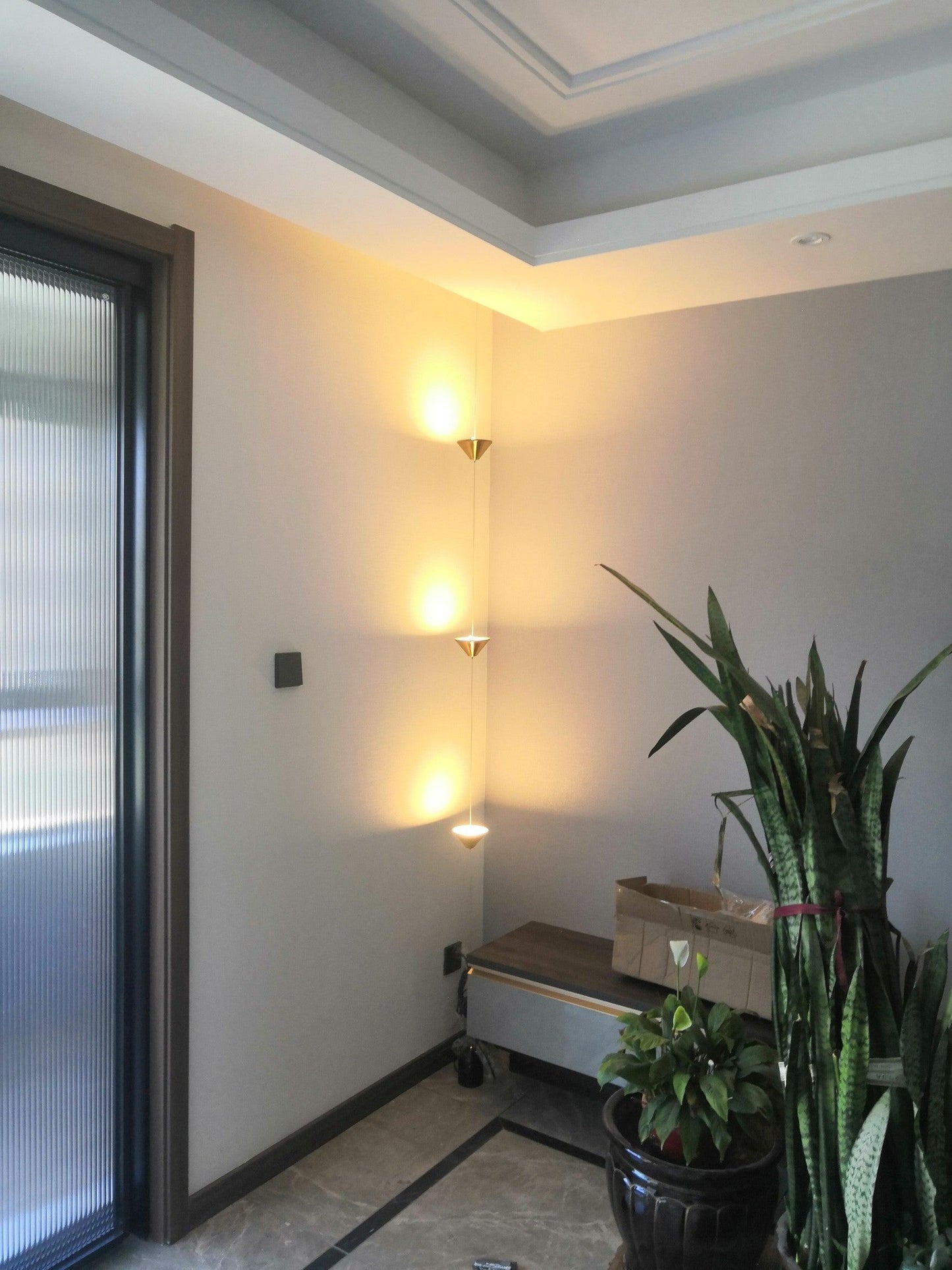 Soreluna Floor Lamp with Adjustable LED Shades Black Gold