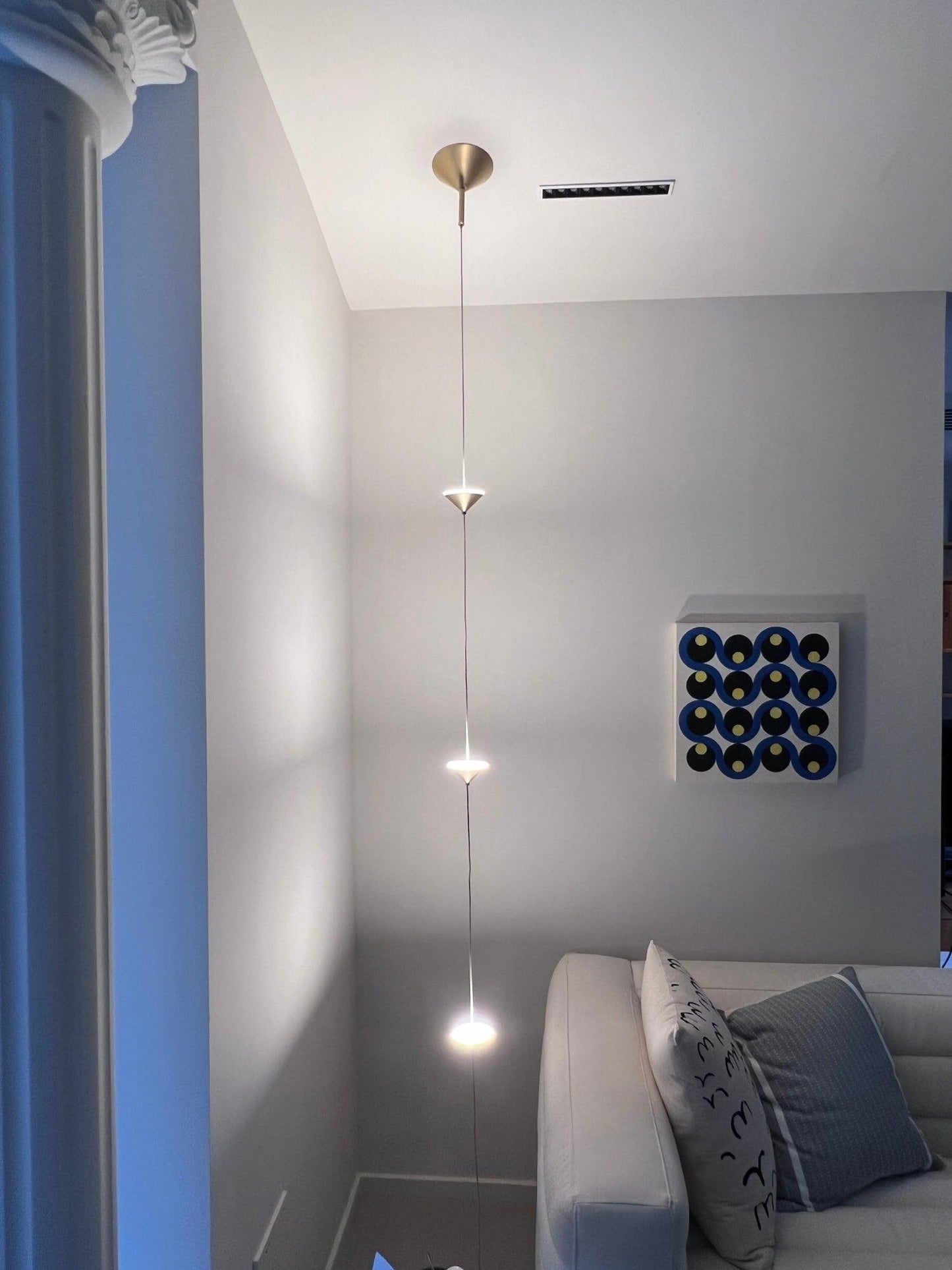 Soreluna Floor Lamp with Adjustable LED Shades Black Gold