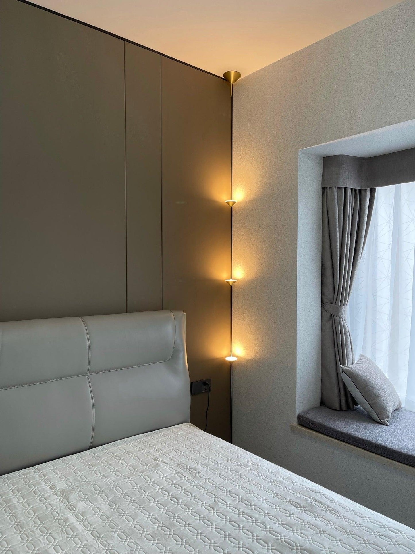 Soreluna Floor Lamp with Adjustable LED Shades Black Gold