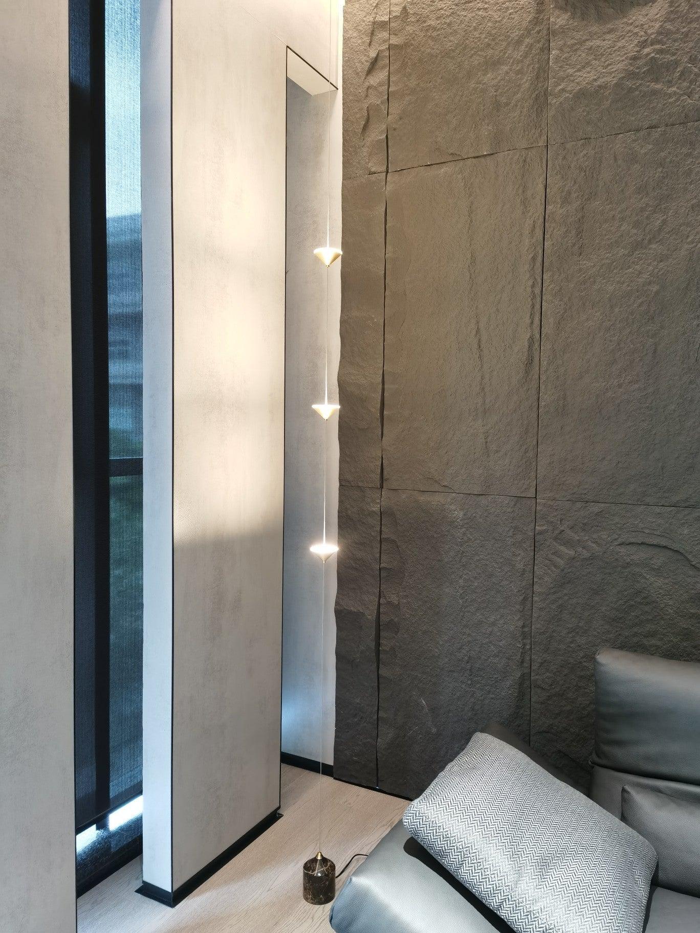 Soreluna Floor Lamp with Adjustable LED Shades Black Gold