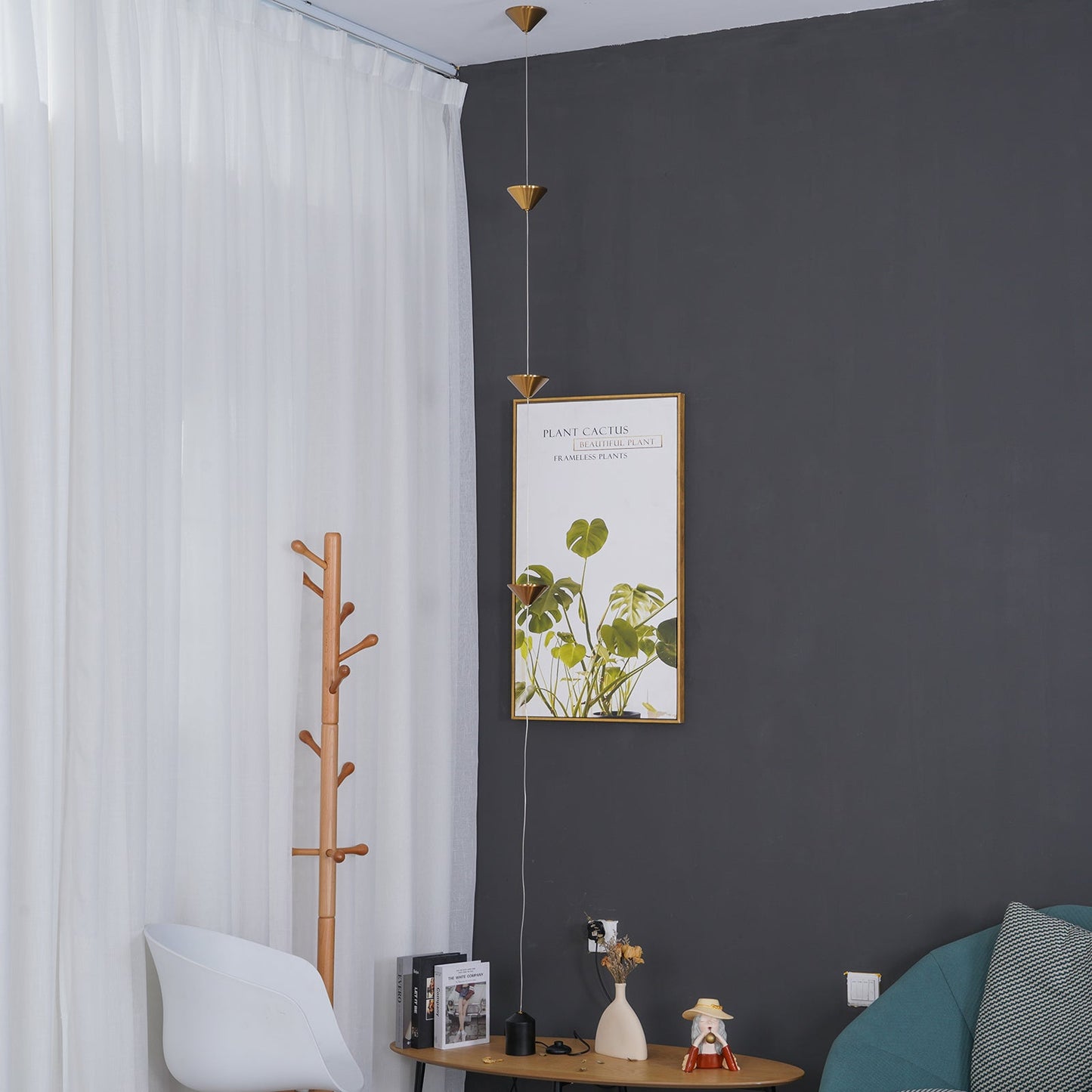 Soreluna Floor Lamp with Adjustable LED Shades Black Gold