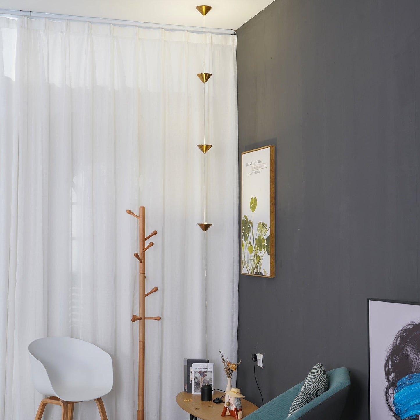 Soreluna Floor Lamp with Adjustable LED Shades Black Gold