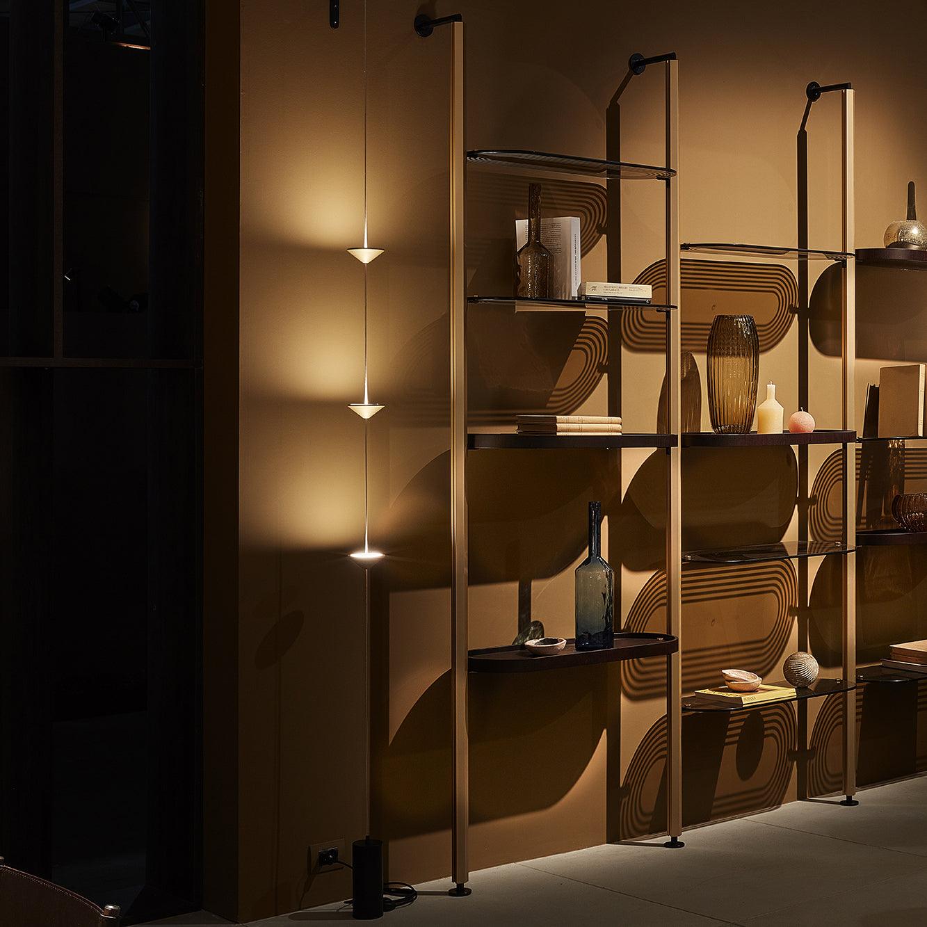 Soreluna Floor Lamp with Adjustable LED Shades Black Gold