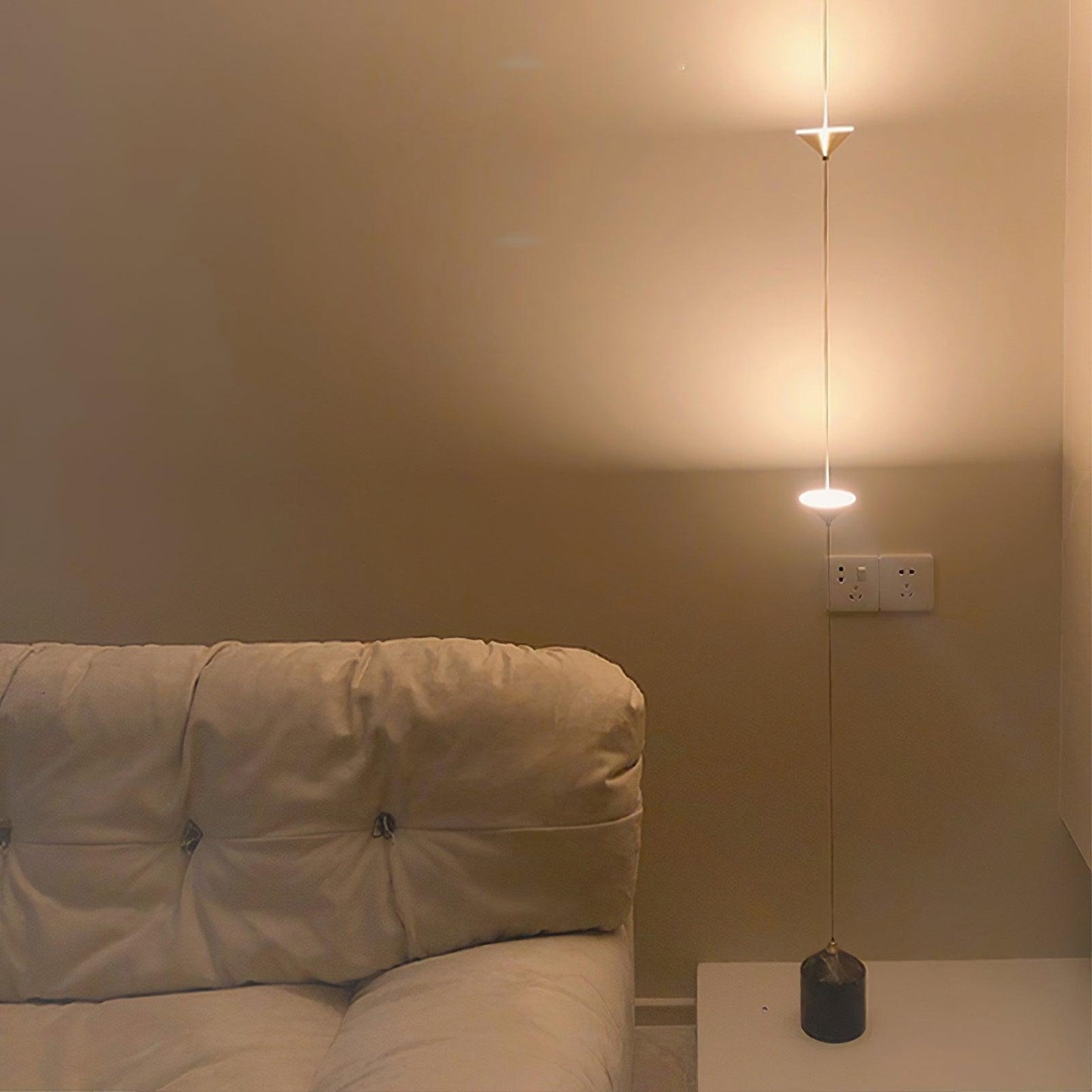 Soreluna Floor Lamp with Adjustable LED Shades Black Gold