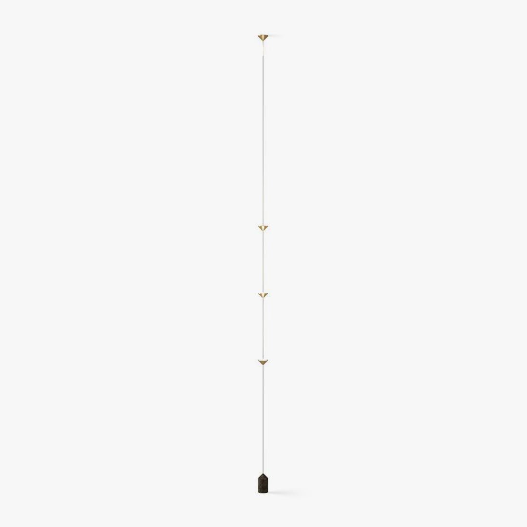 Soreluna Floor Lamp with Adjustable LED Shades Black Gold