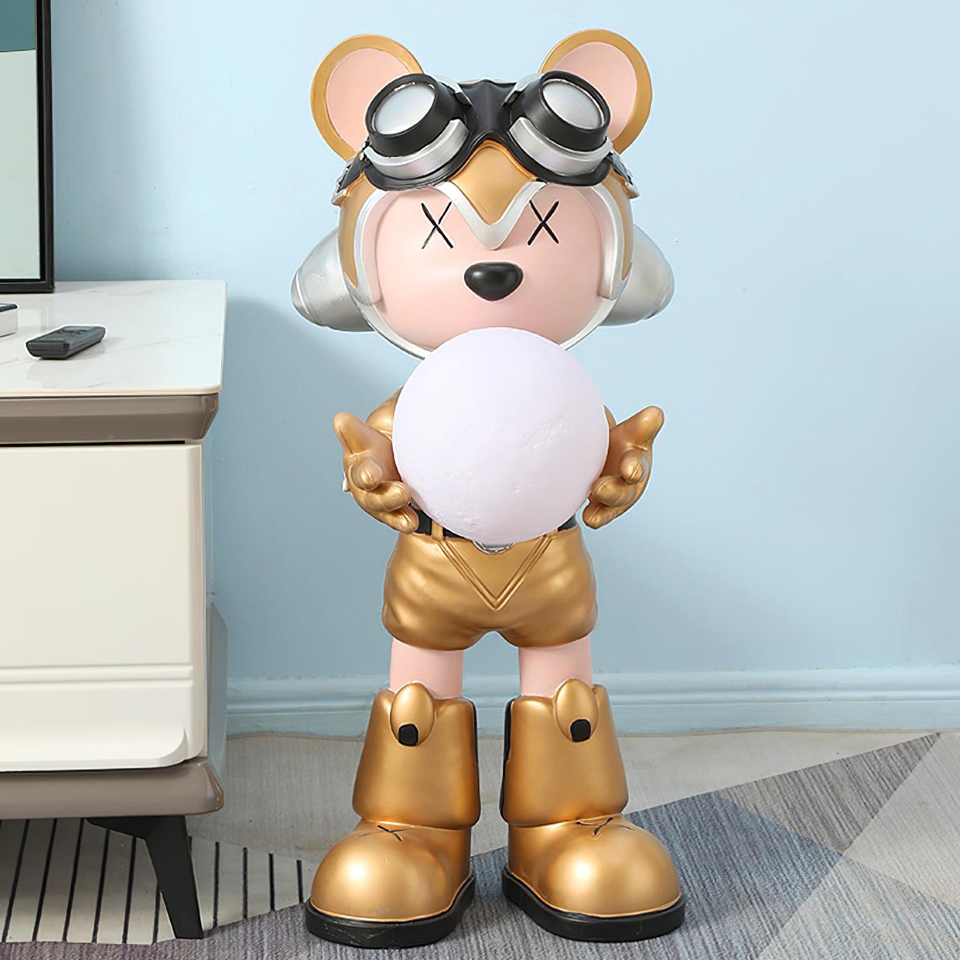 Space Bear Built-in Battery LED Floor Lamp for Indoor Use