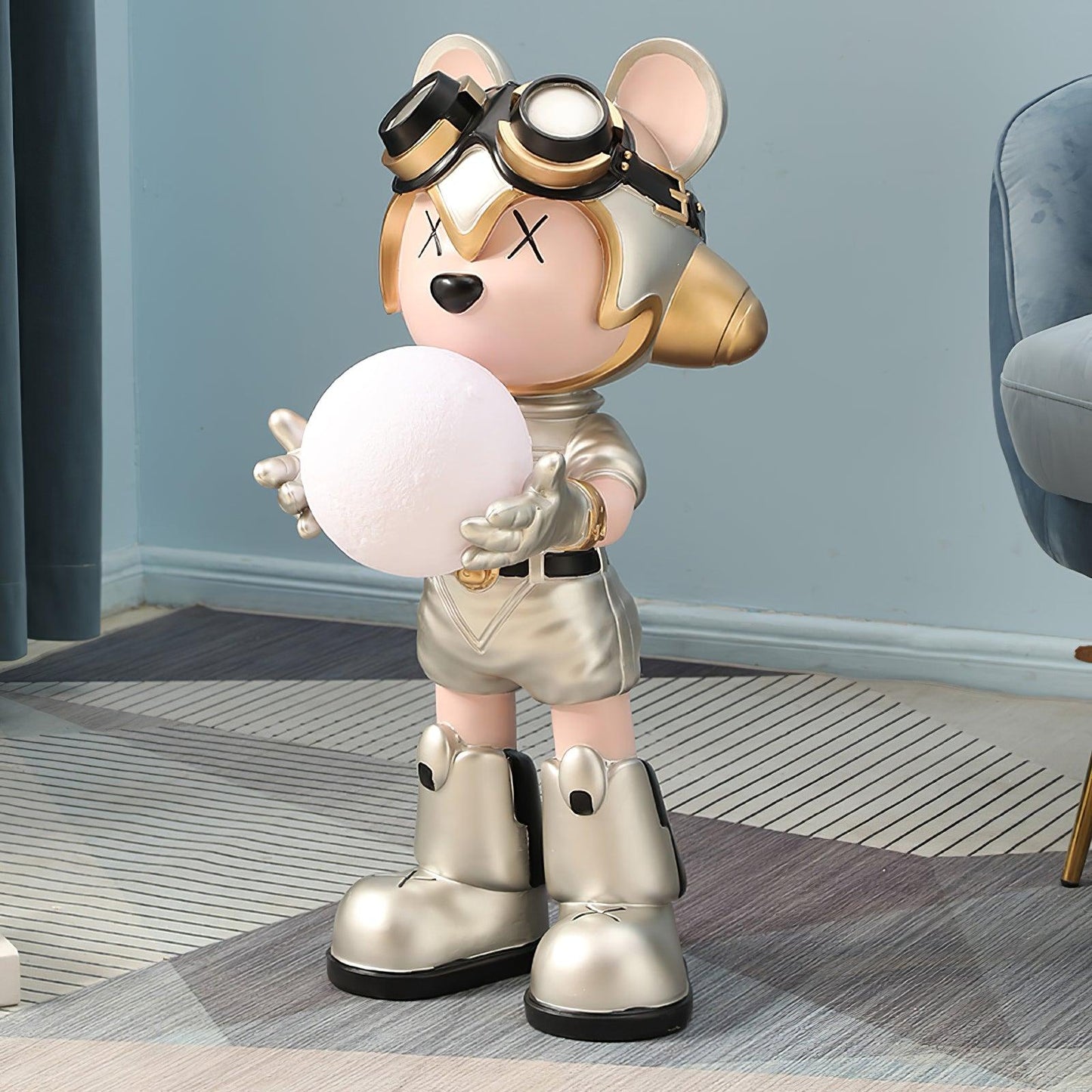 Space Bear Built-in Battery LED Floor Lamp for Indoor Use