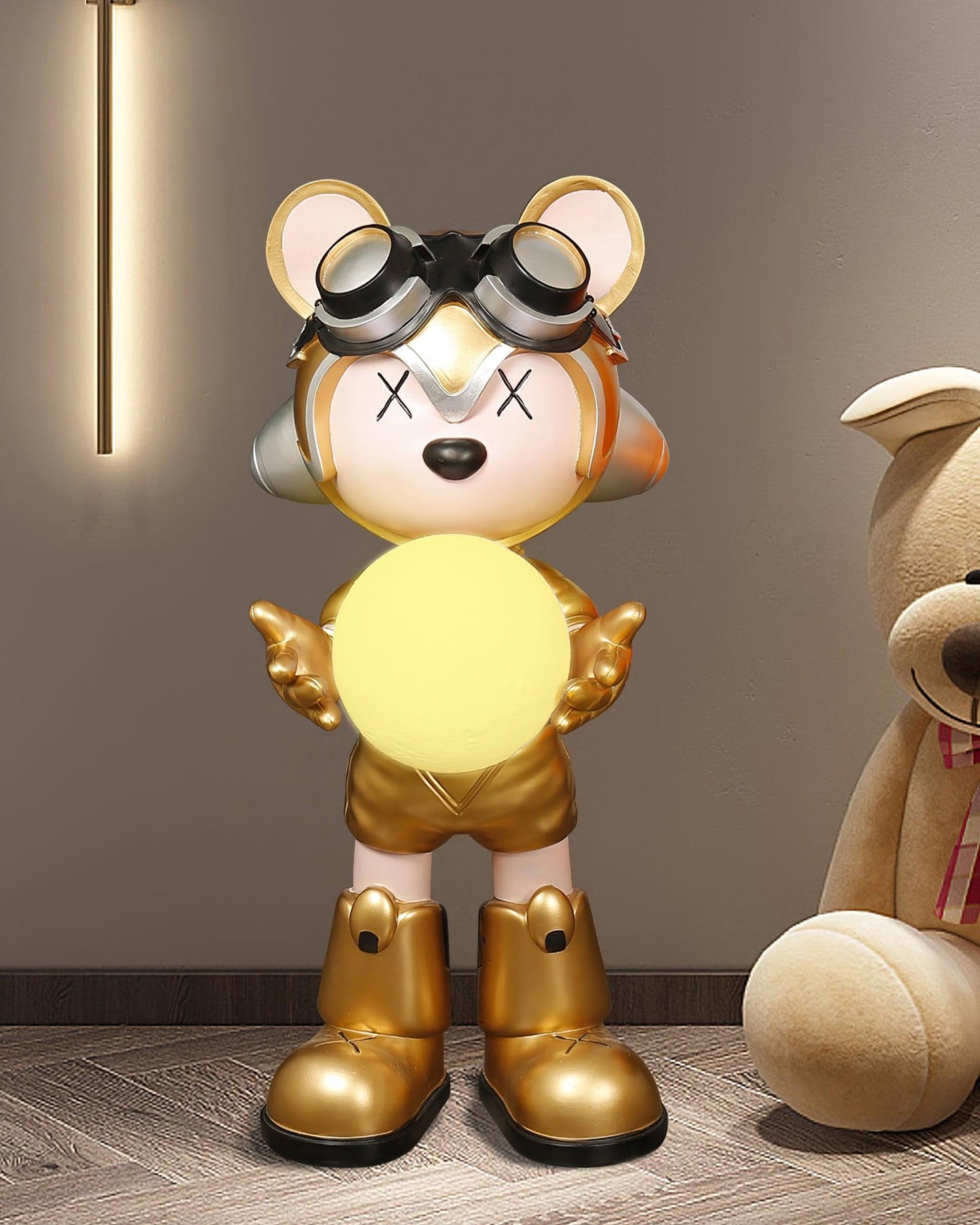 Space Bear Built-in Battery LED Floor Lamp for Indoor Use