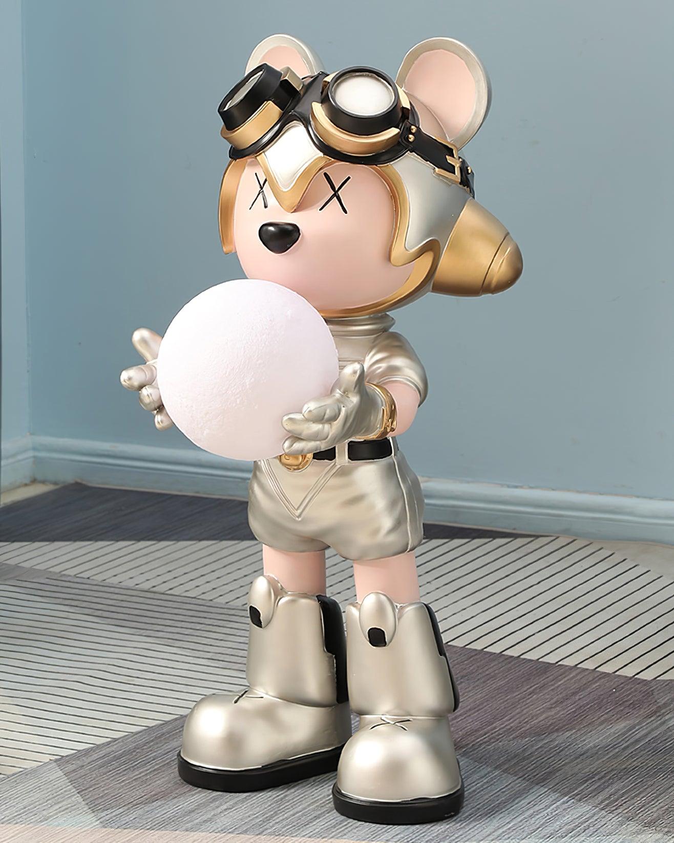 Space Bear Built-in Battery LED Floor Lamp for Indoor Use
