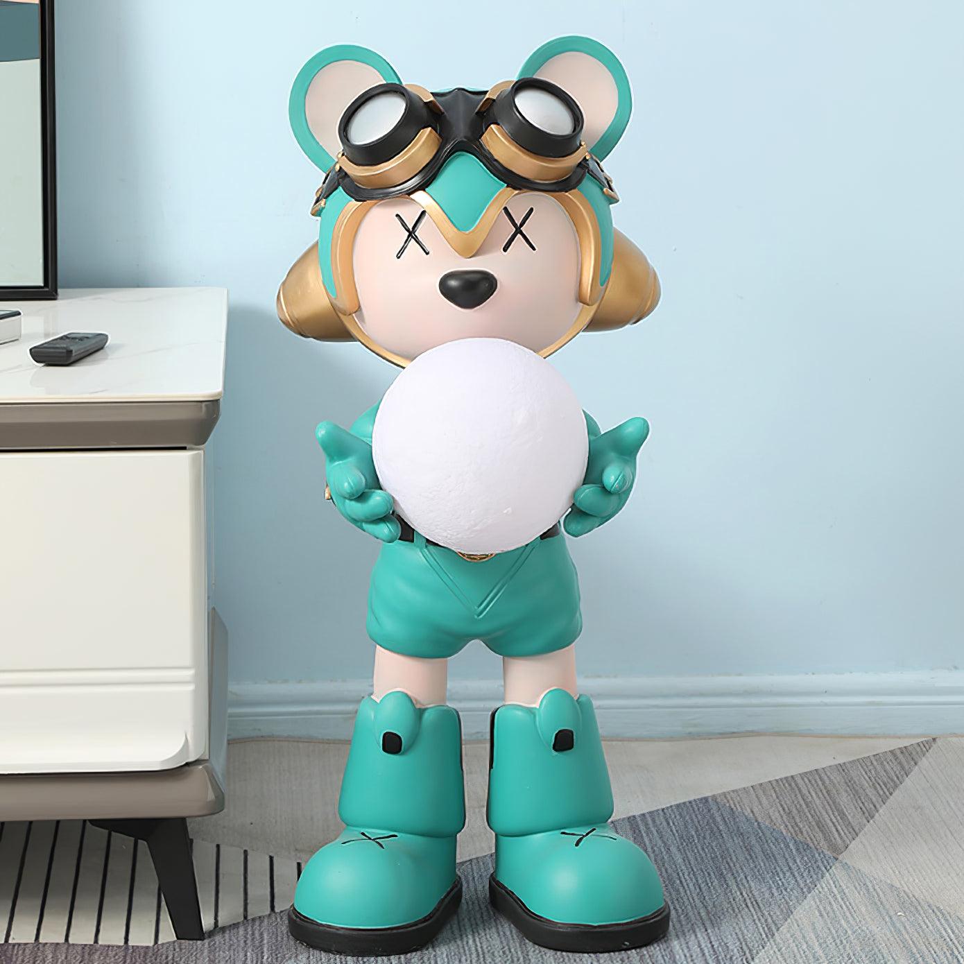 Space Bear Built-in Battery LED Floor Lamp for Indoor Use