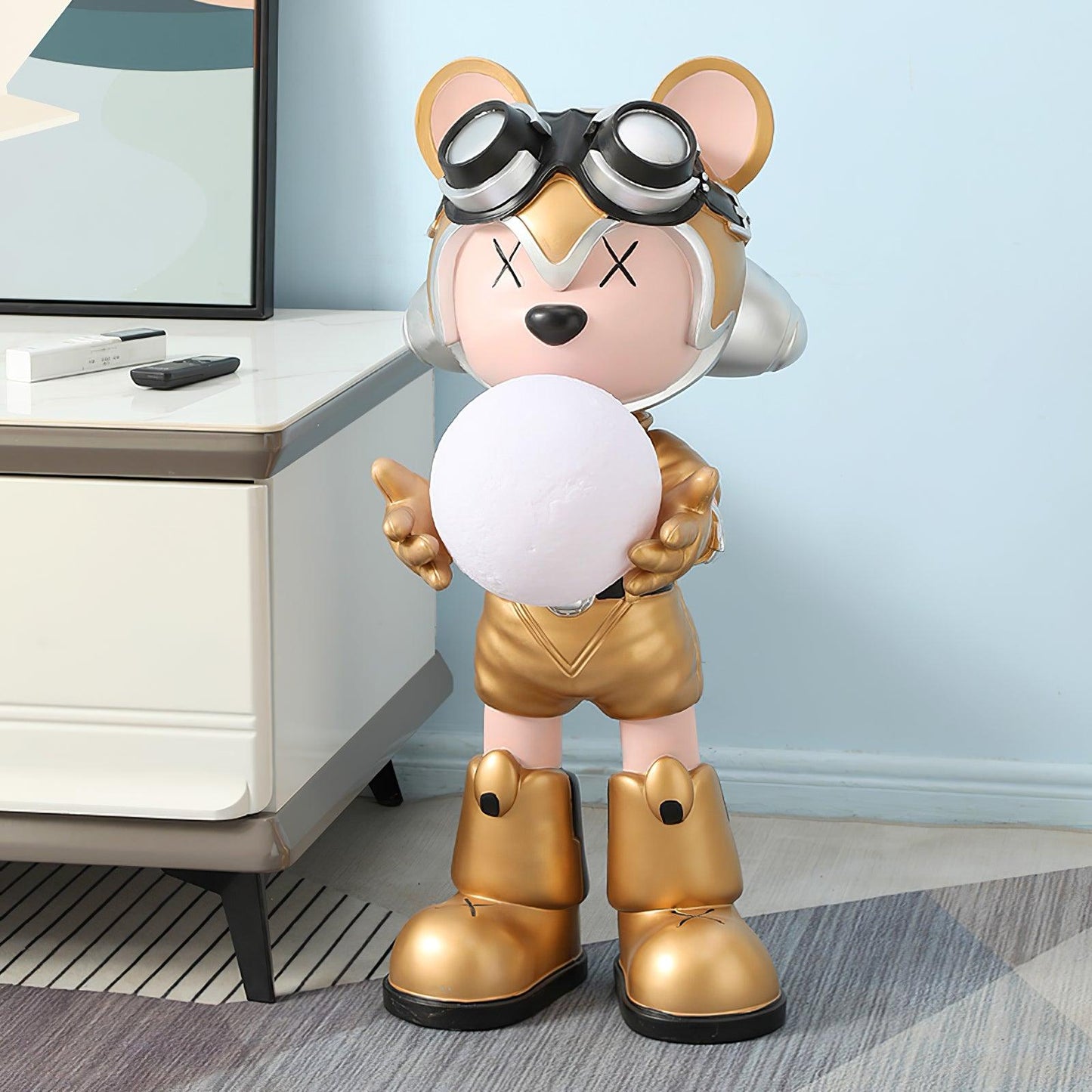 Space Bear Built-in Battery LED Floor Lamp for Indoor Use