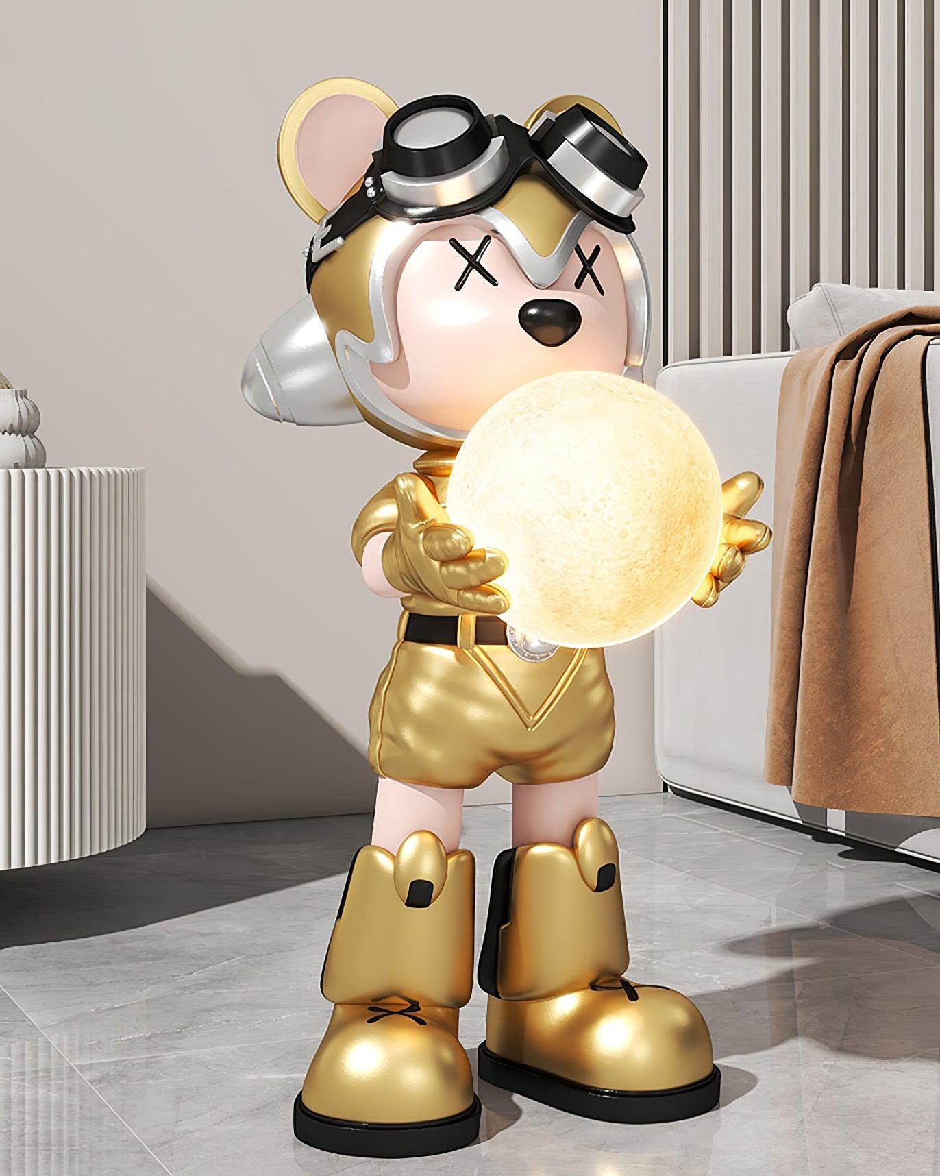 Space Bear Built-in Battery LED Floor Lamp for Indoor Use