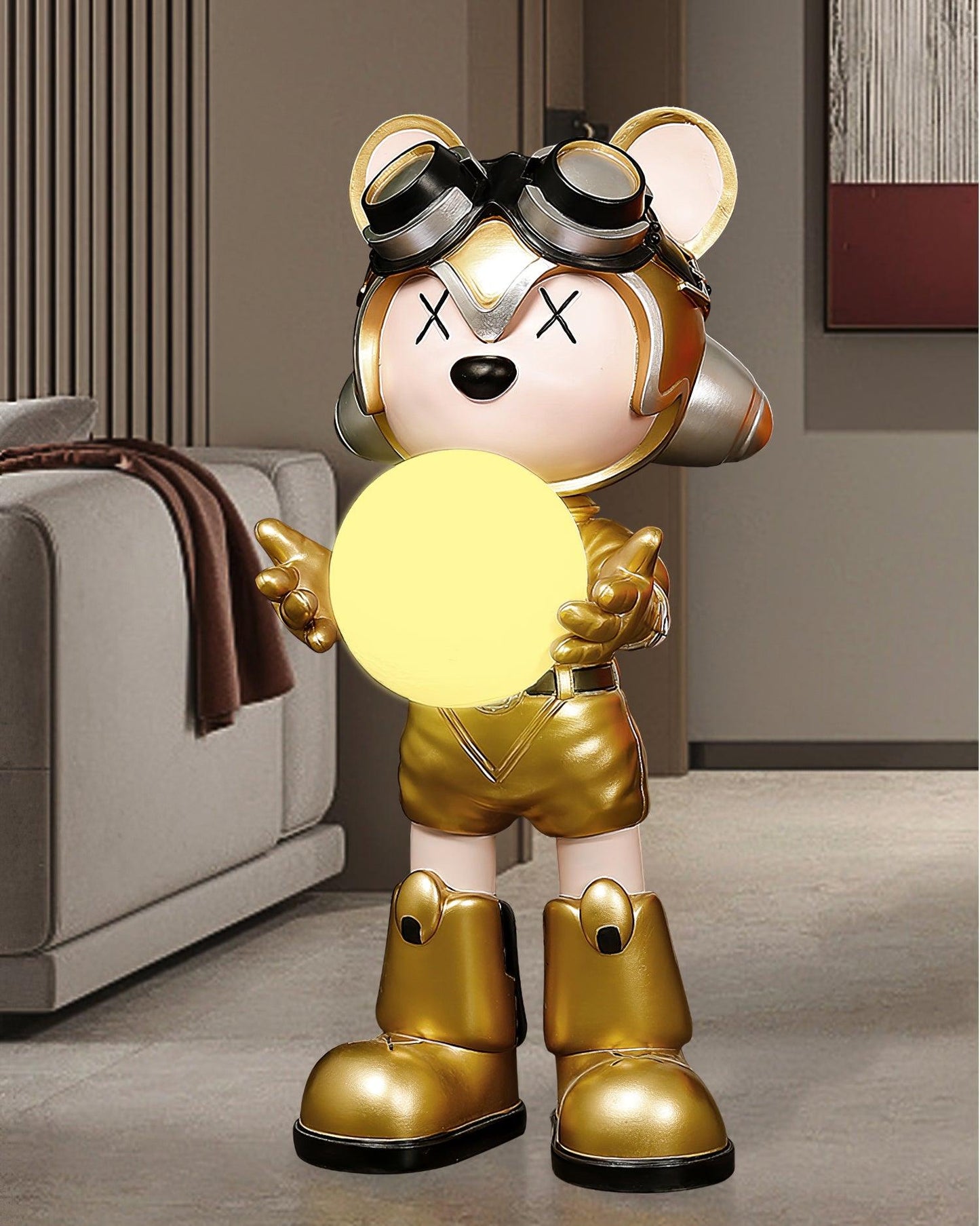 Space Bear Built-in Battery LED Floor Lamp for Indoor Use