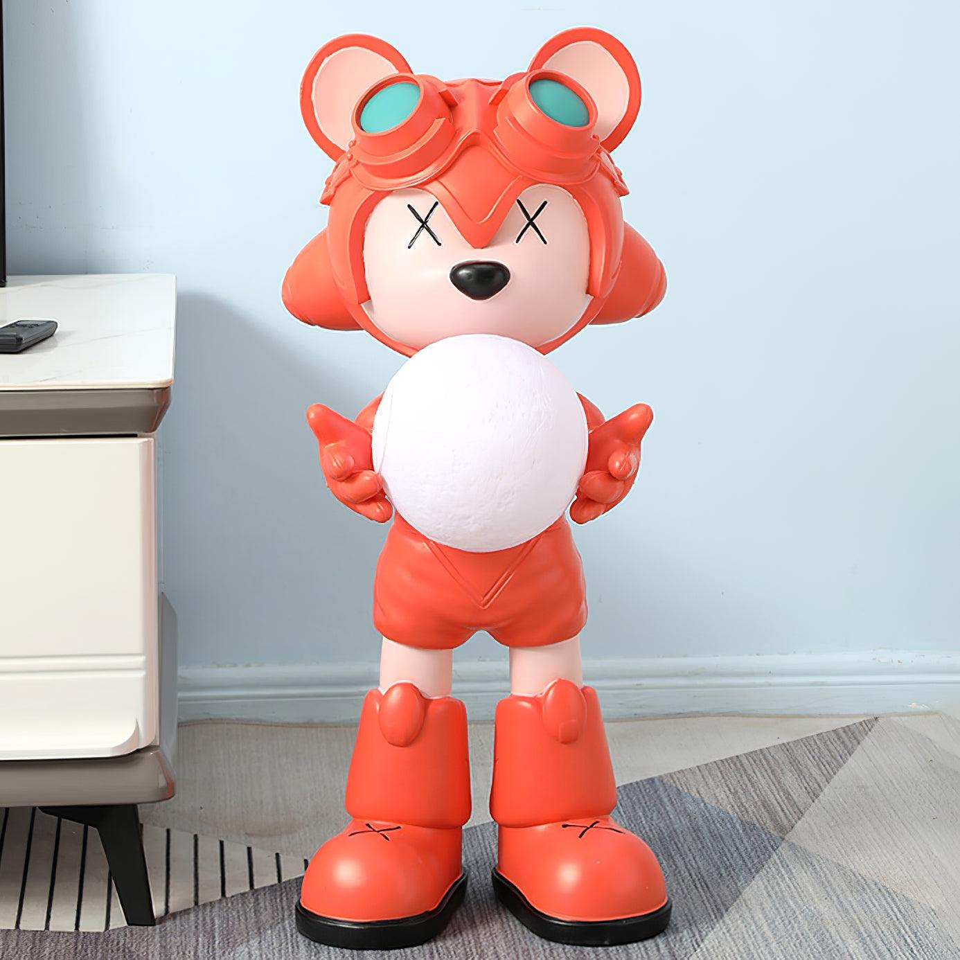 Space Bear Built-in Battery LED Floor Lamp for Indoor Use