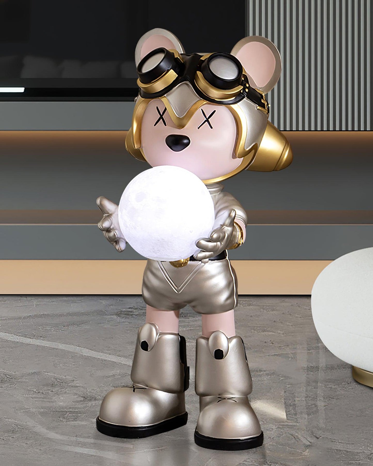 Space Bear Built-in Battery LED Floor Lamp for Indoor Use