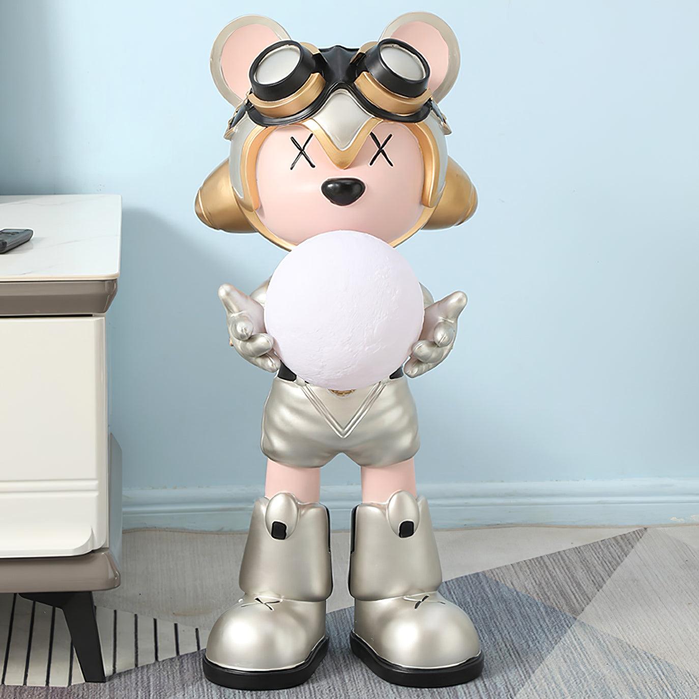 Space Bear Built-in Battery LED Floor Lamp for Indoor Use