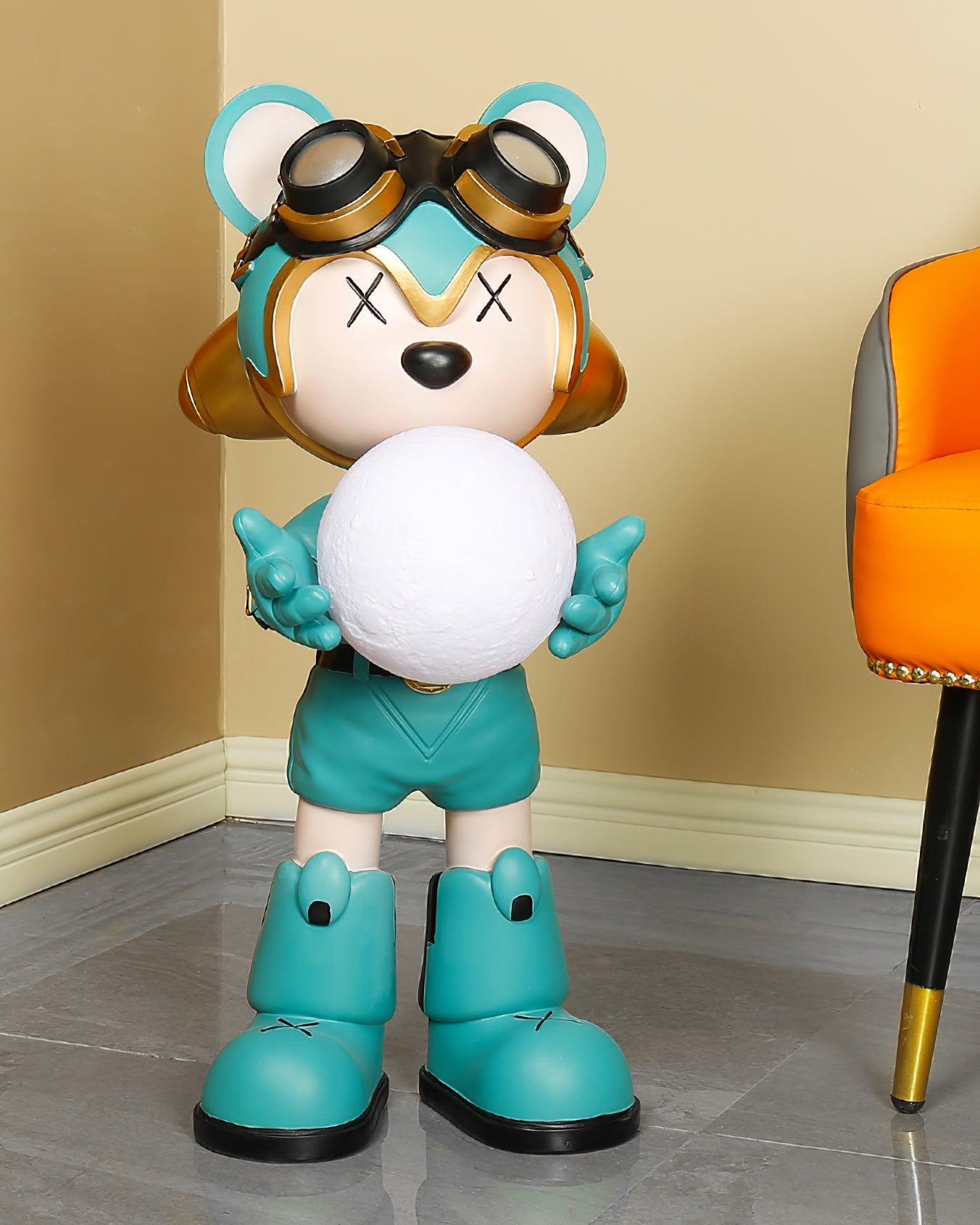 Space Bear Built-in Battery LED Floor Lamp for Indoor Use