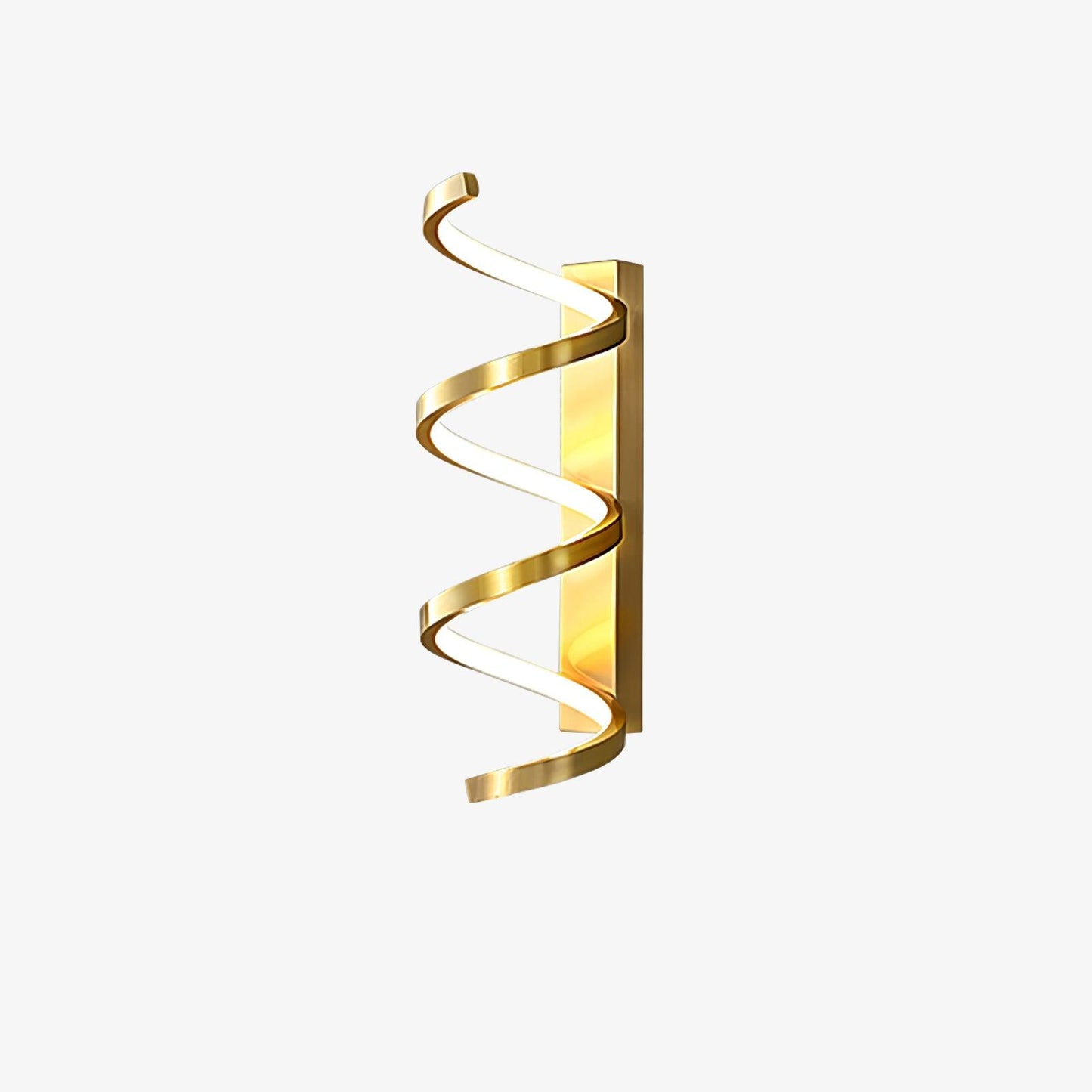 Spiral Wall Light Modern Brass LED Dimmable Indoor Set of 2