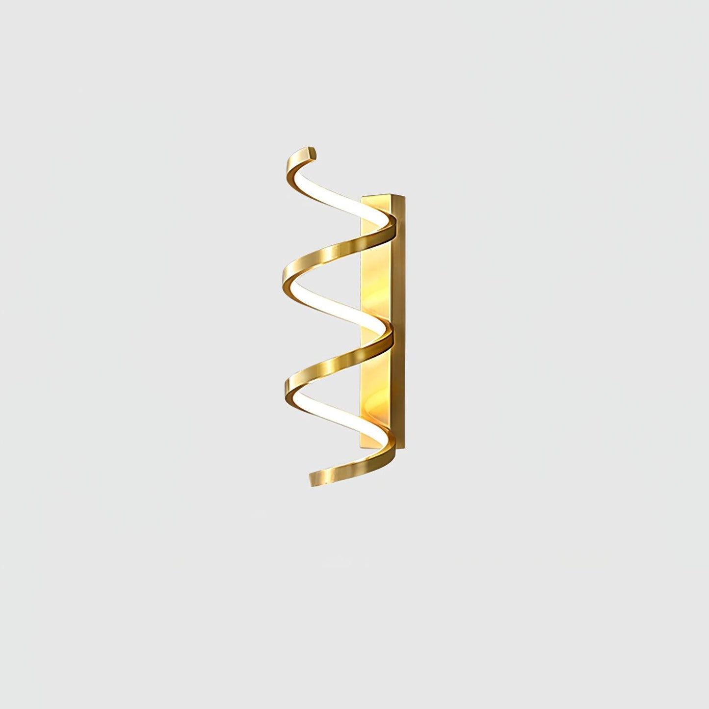 Spiral Wall Light Modern Brass LED Dimmable Indoor Set of 2